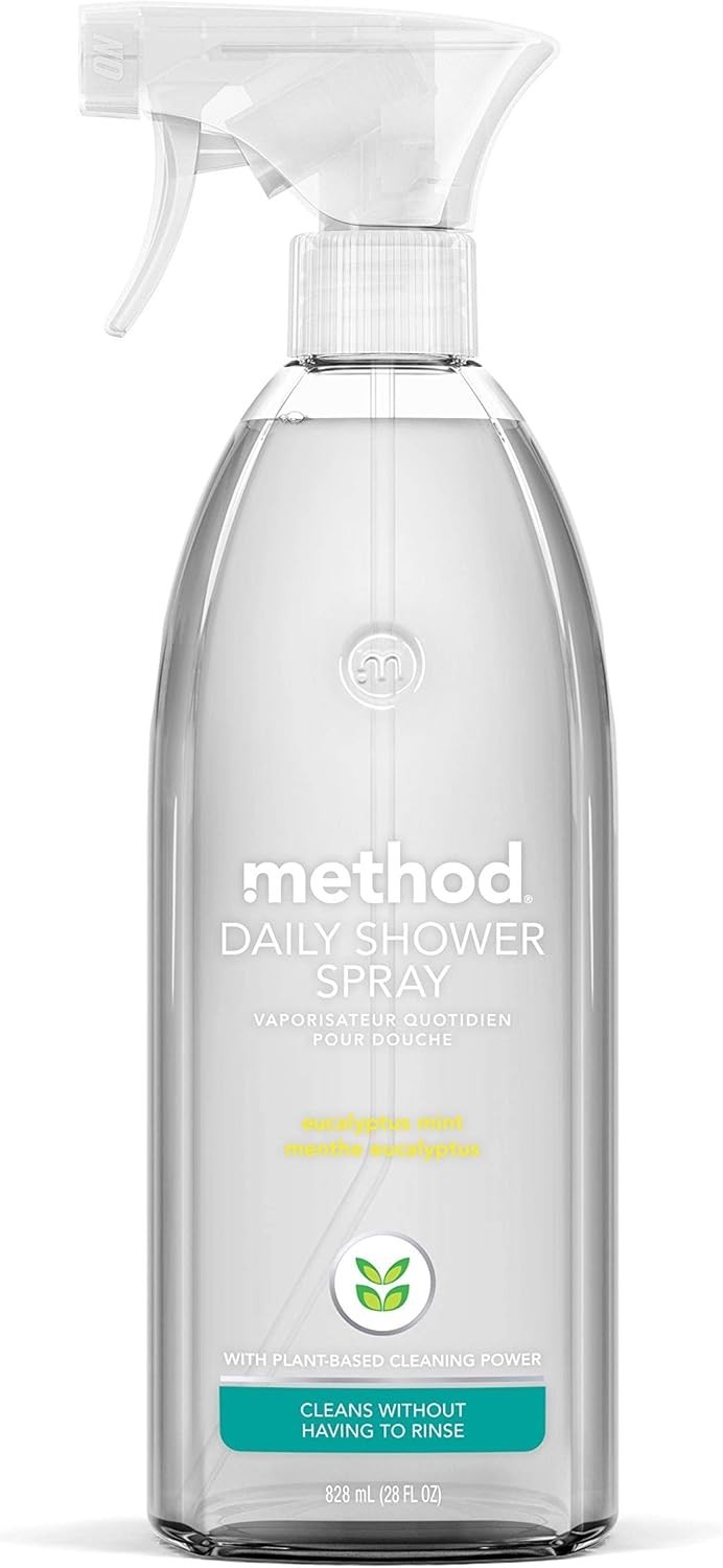 Eco-Friendly Method Shower Cleaner with Eucalyptus Mint – 28oz Non-Toxic Spray