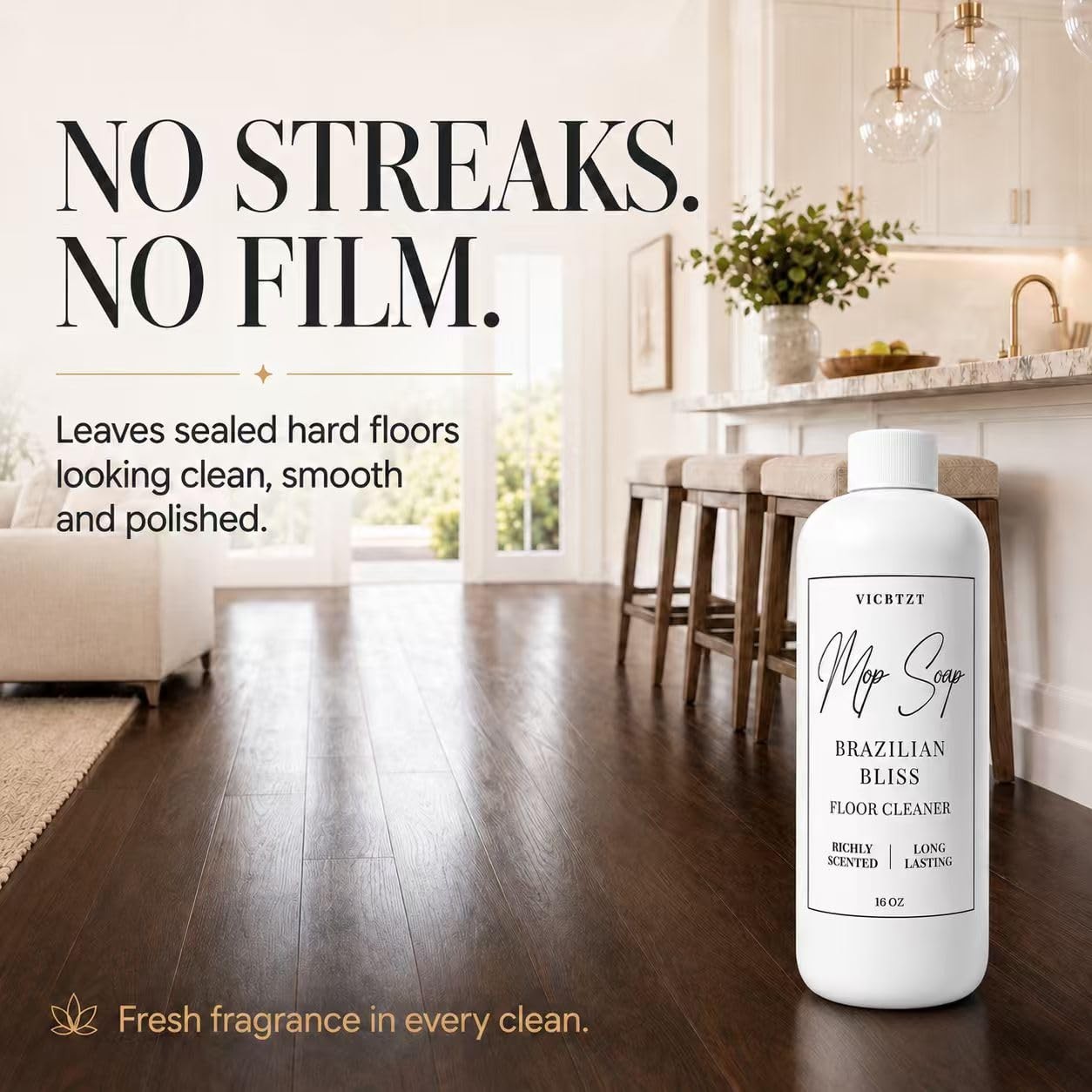 Mop Soap, Highly Scented Floor Cleaner, Lasting Brazilian Bliss Fragrance – L…