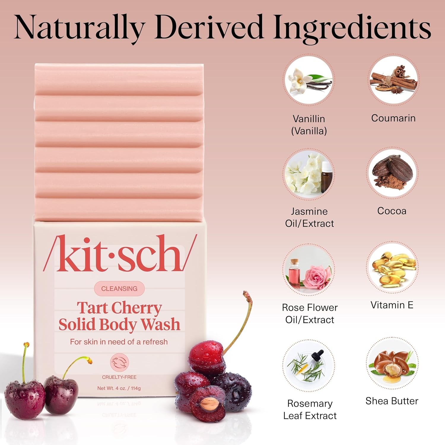 Cleansing Tart Cherry Soap Bar with Refreshing Scent – Eco-Friendly