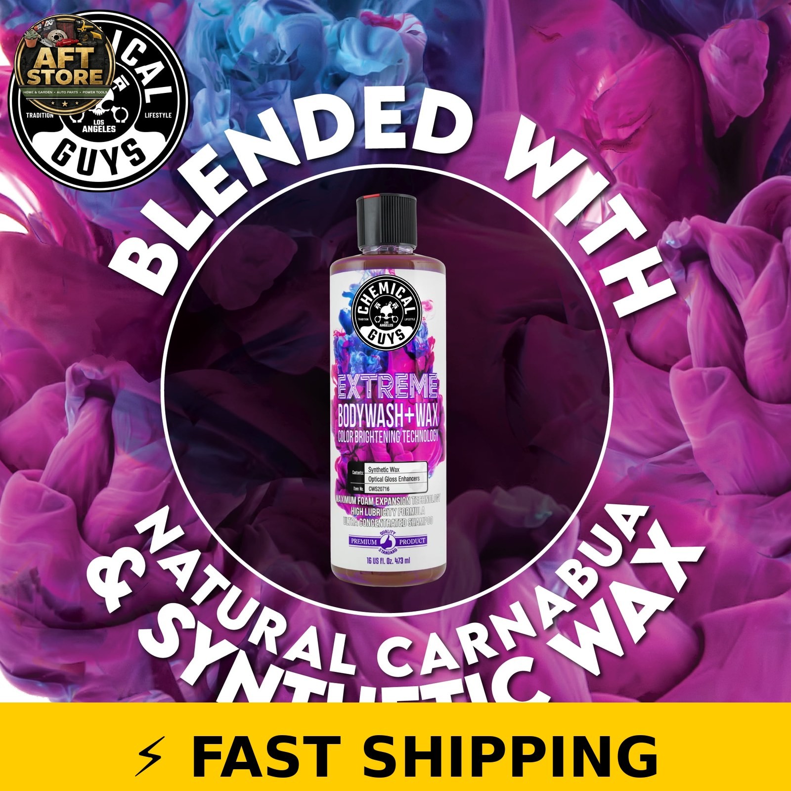 Chemical Guys Extreme Body Wash & Wax 16oz – High Gloss Finish