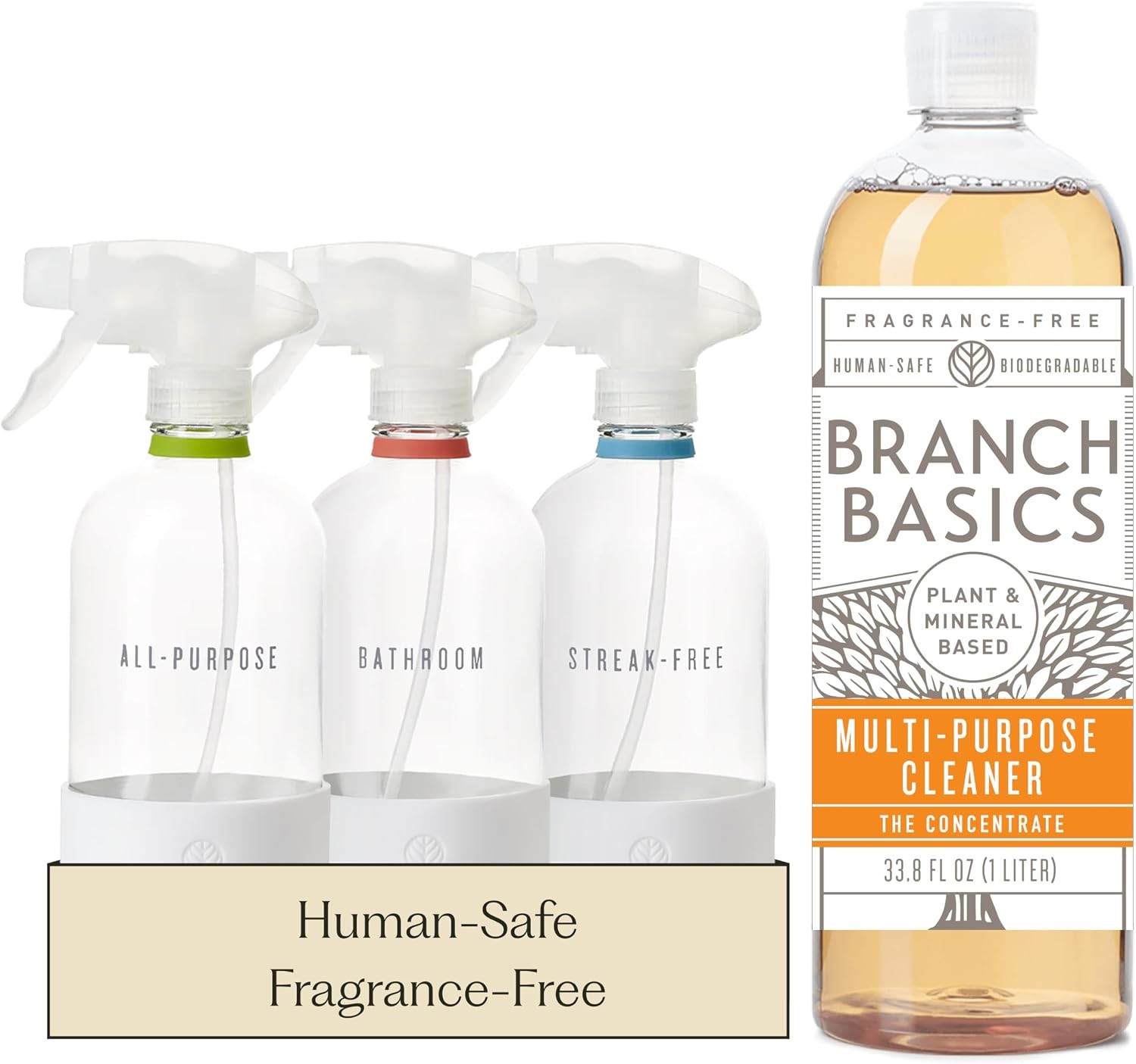 Cleaning Essentials Kit All Purpose Glass & Bathroom Cleaner Concentrate 33.8 Oz