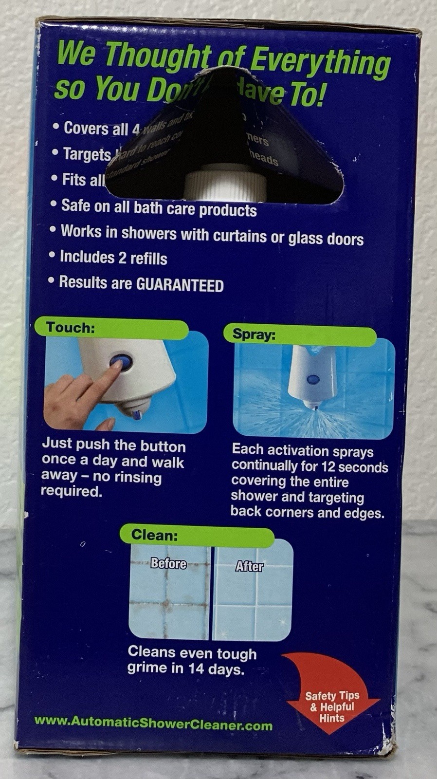 Scrubbing Bubbles Automatic Shower Cleaner Dual Sprayer 2 Refills Bottles NEW