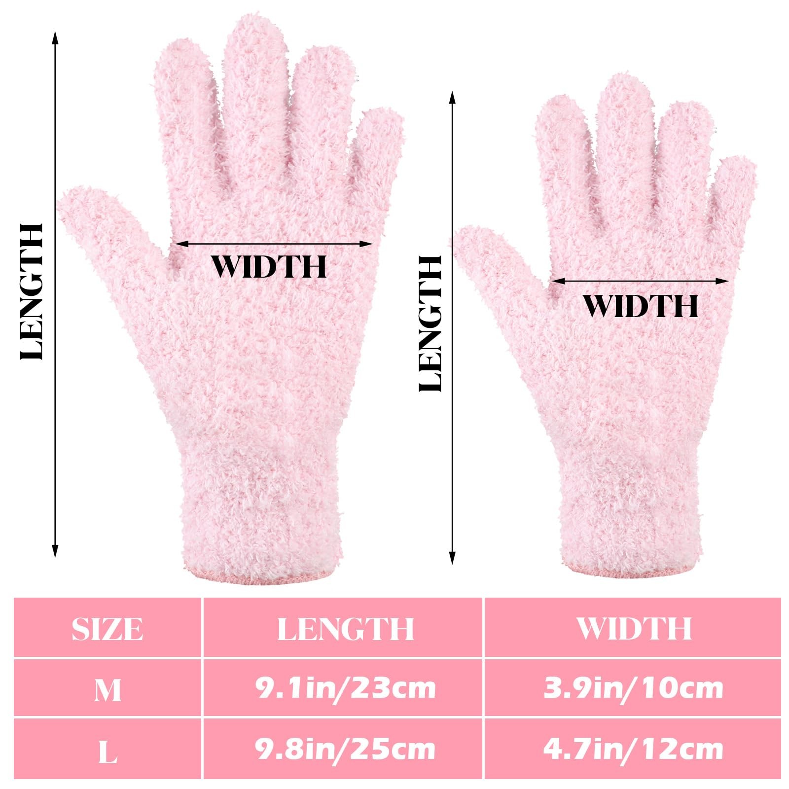 Bencailor 4 Pairs Microfiber Dusting Medium, Green, Water Blue, Pink, White