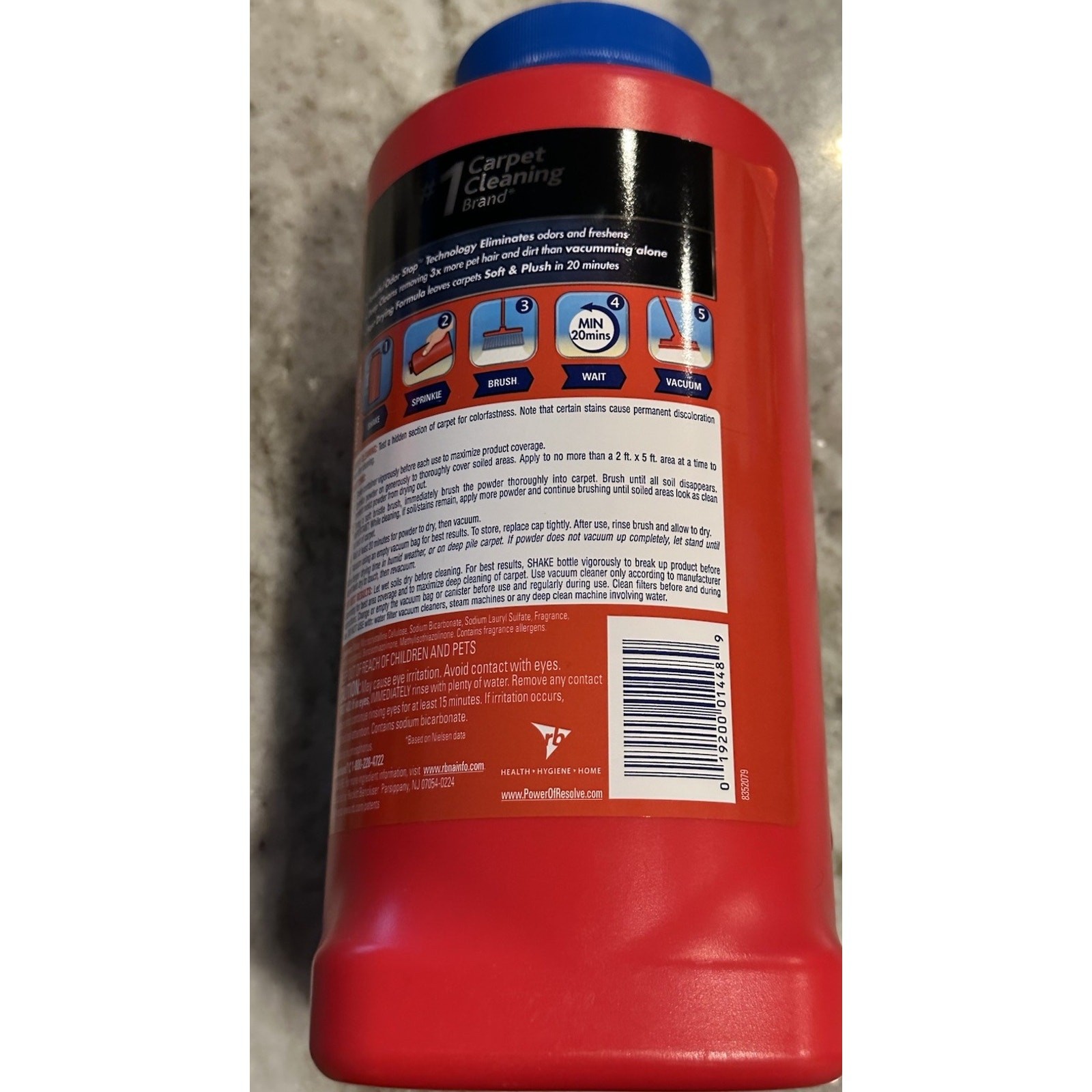 Resolve Ultra Fast Drying Pet Odor Stop Carpet Moist Powder Citrus 90% 18 Oz