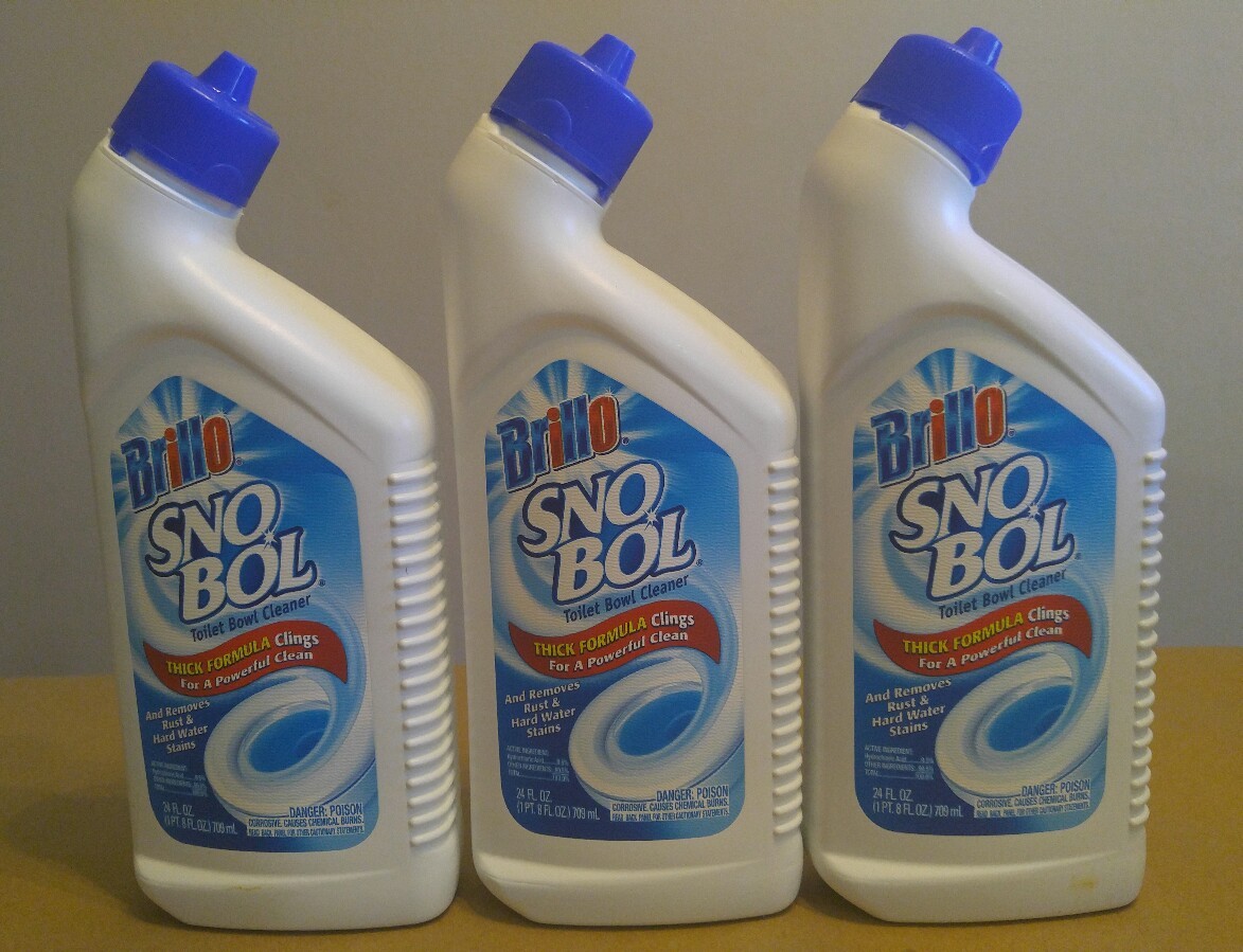 Sno Bol 24 OZ Toilet Cleaner Removes Hard Water Stains (lot of 3)