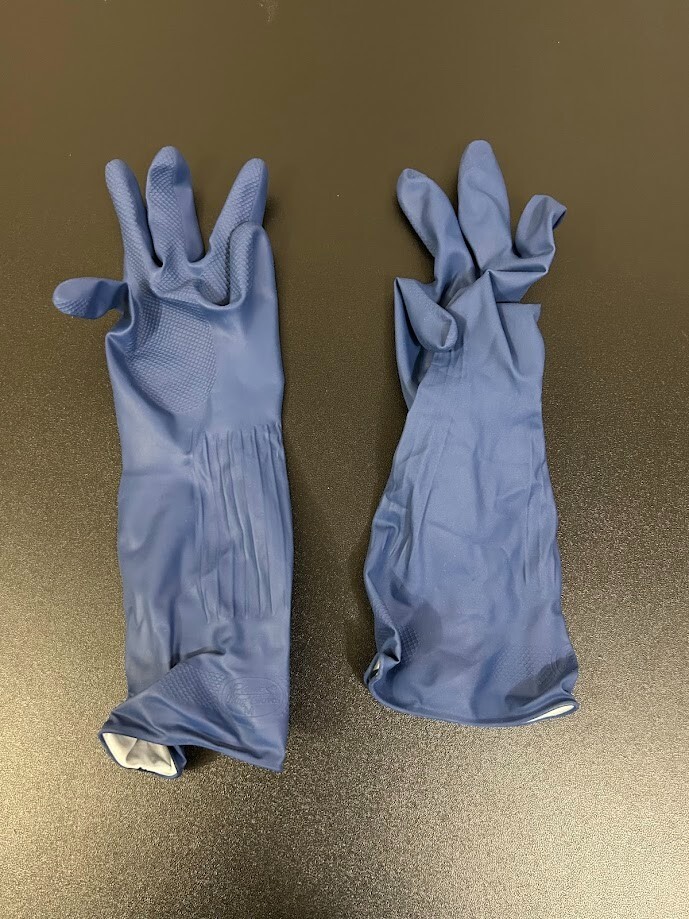 O-CEDAR PLAYTEX Kitchen Cleaning GLOVES SIZE Medium 1 PAIR WITH DRIP-CATCH CUFF!