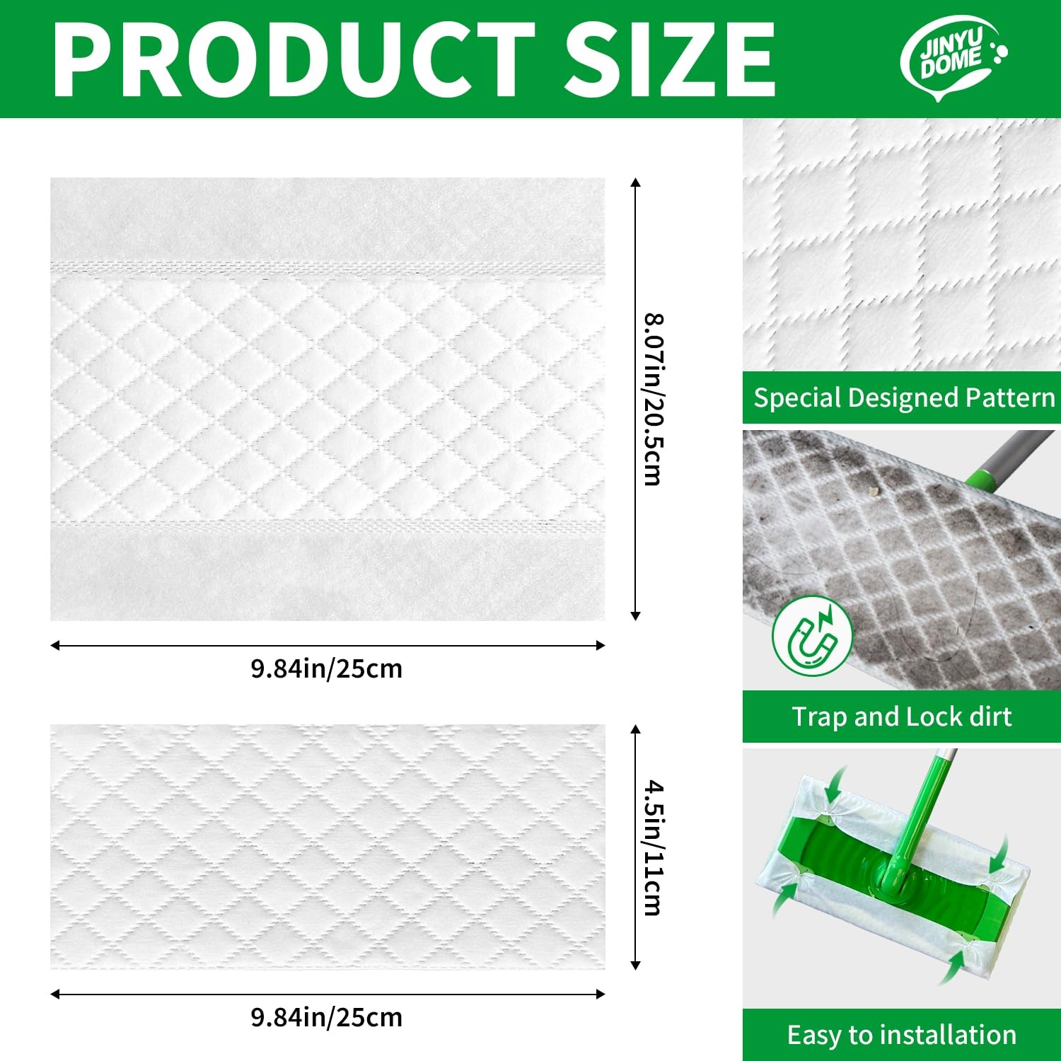 Dry Sweeping Cloths, 60pcs, 8.2 x 11in Disposable Mop Pad Refills, Sweeper Di…