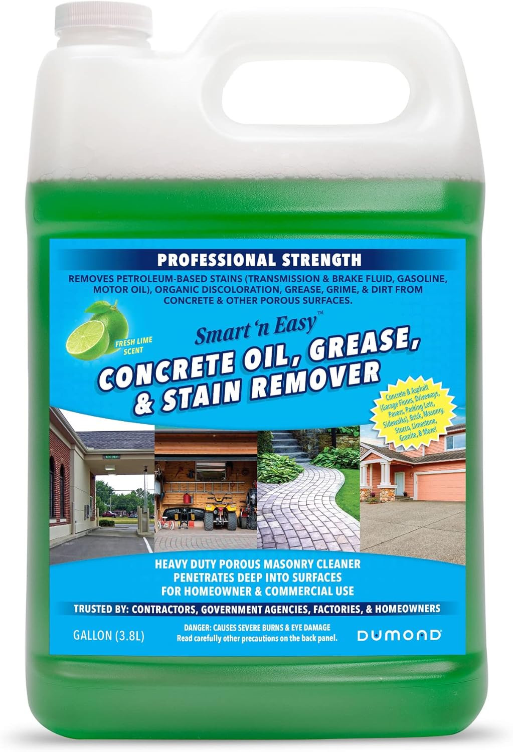 Smart ‘N Easy Concrete Oil, Grease & Stain Remover, Cleans Grime, Dirt & Petrole