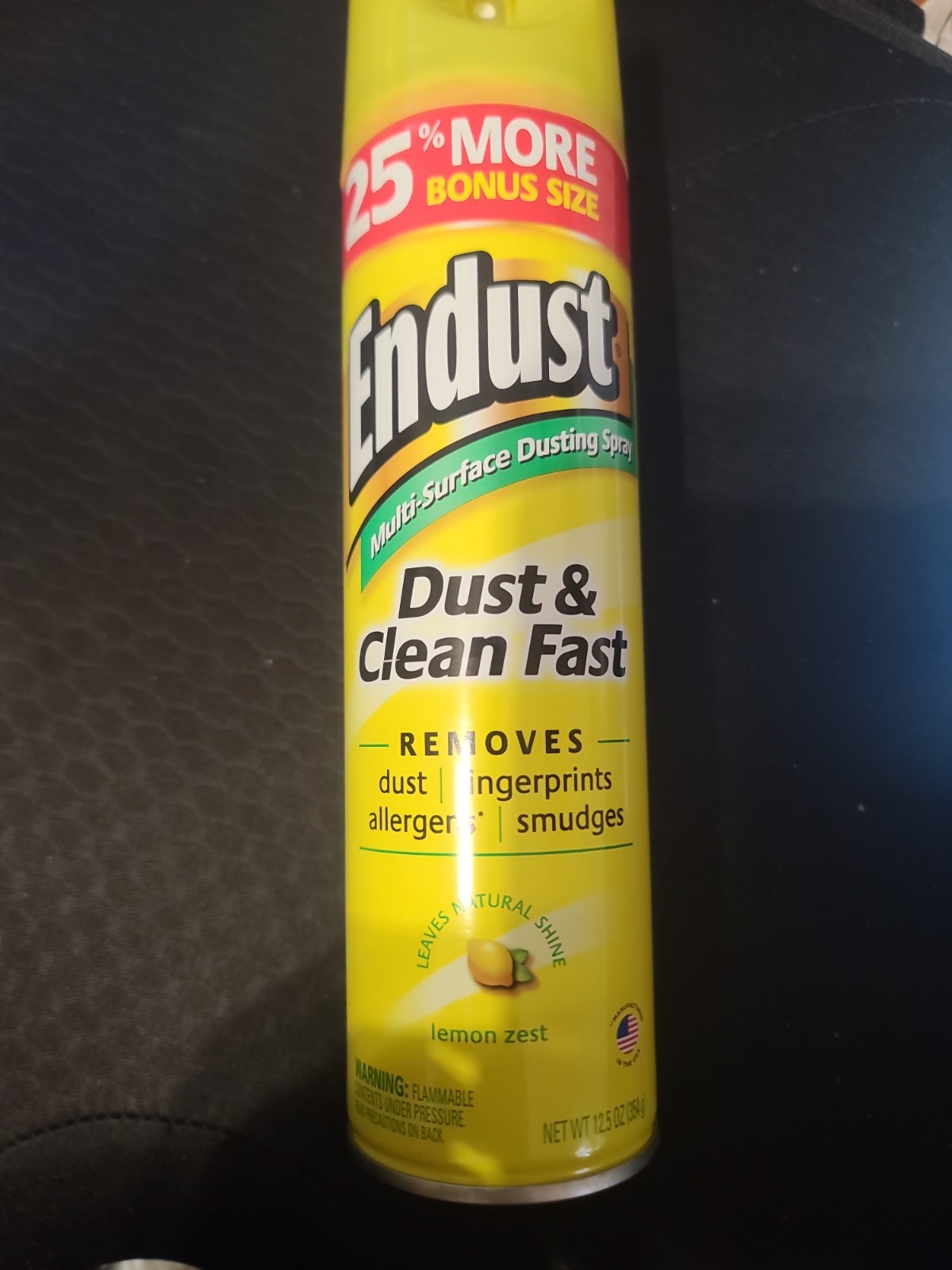 Endust® Multi-Surface Dusting and Cleaning Spray, Lemon Zest, Aerosol, 12.5 oz.