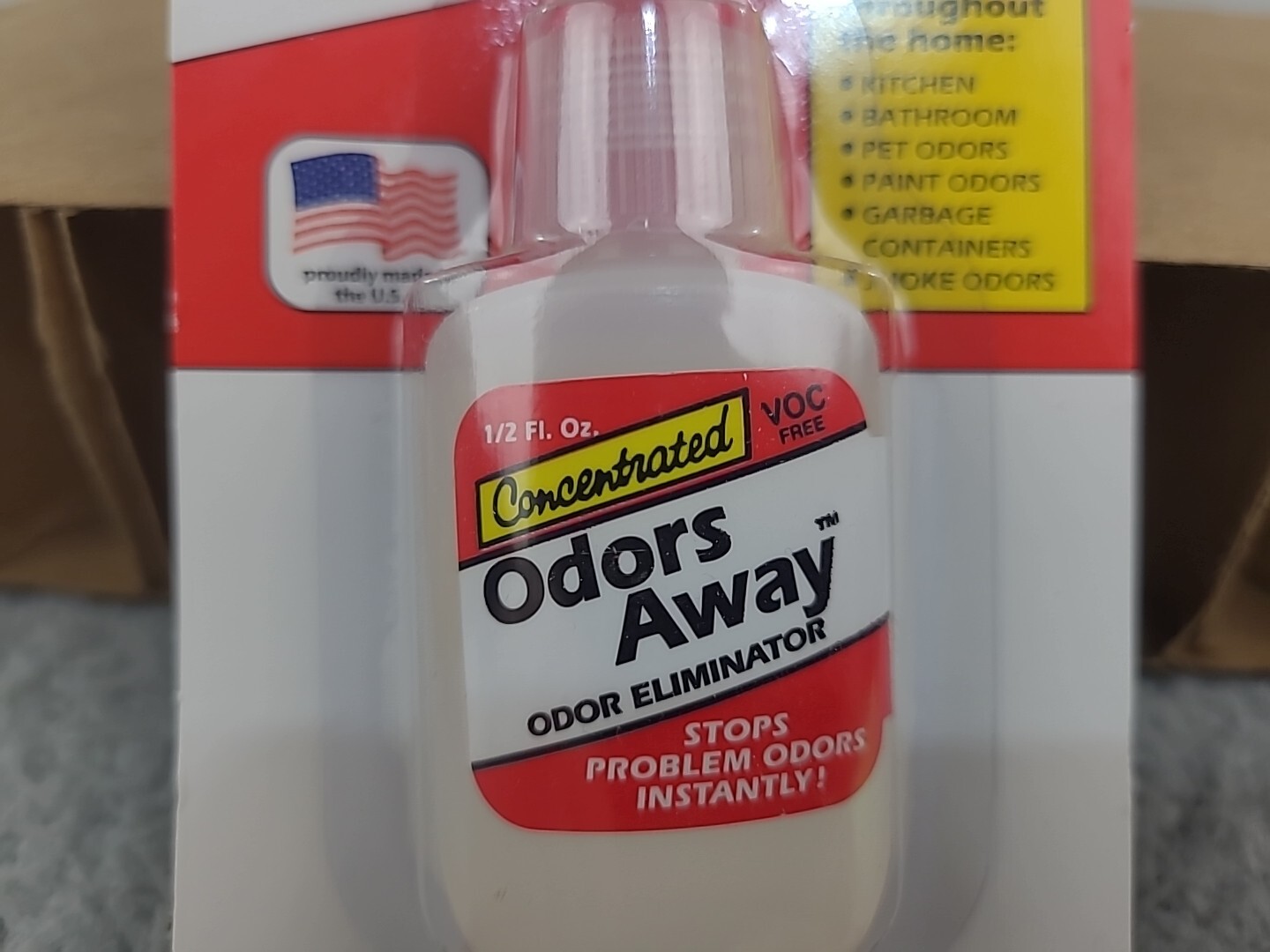 1x Odors Away Dropper Concentrated Odor Eliminator/Neutralizer 1/2 fl oz