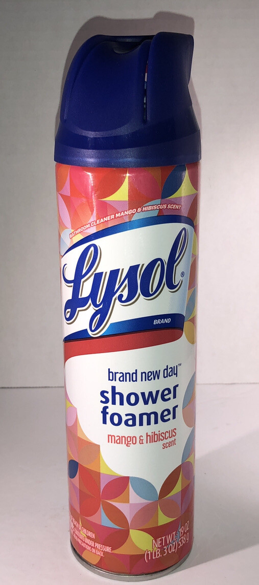 Lysol brand new day bathroom shower foamer Mango/Hibiscus Scent 19 oz-SHIP N 24H