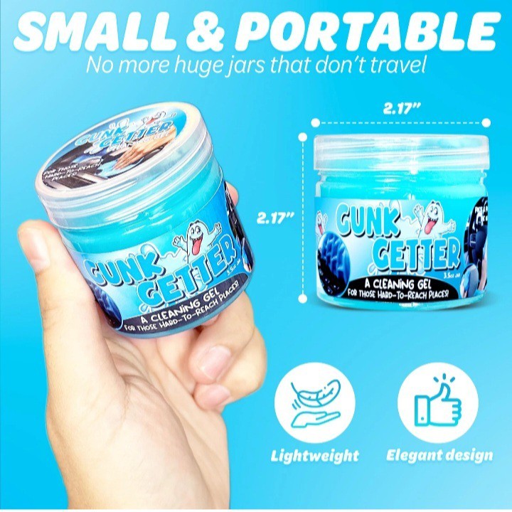 4 Pack Car Cleaning Gel Auto Electronics Gunk Getter Reusable Dust Cleaner