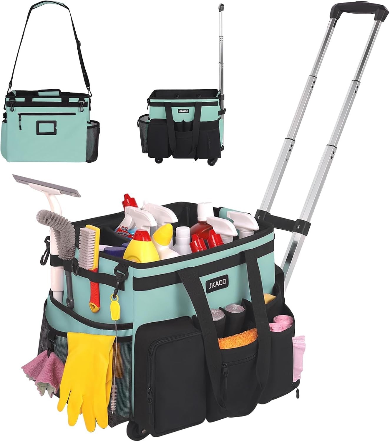 Lightweight & Foldable 40L Cleaning Bag with Durable Wheels – Home Essential