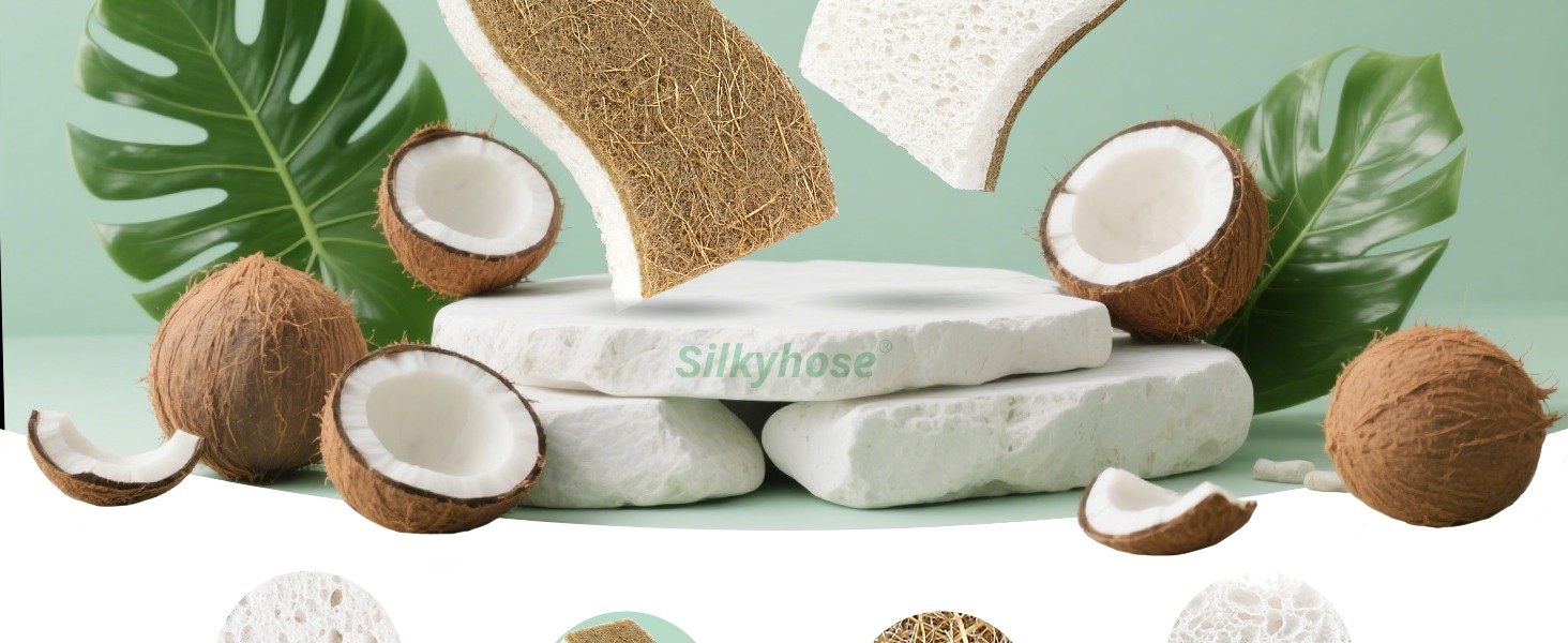 Natural Kitchen Sponges, Biodegradable & Compostable | Non-Scratch Cellulose
