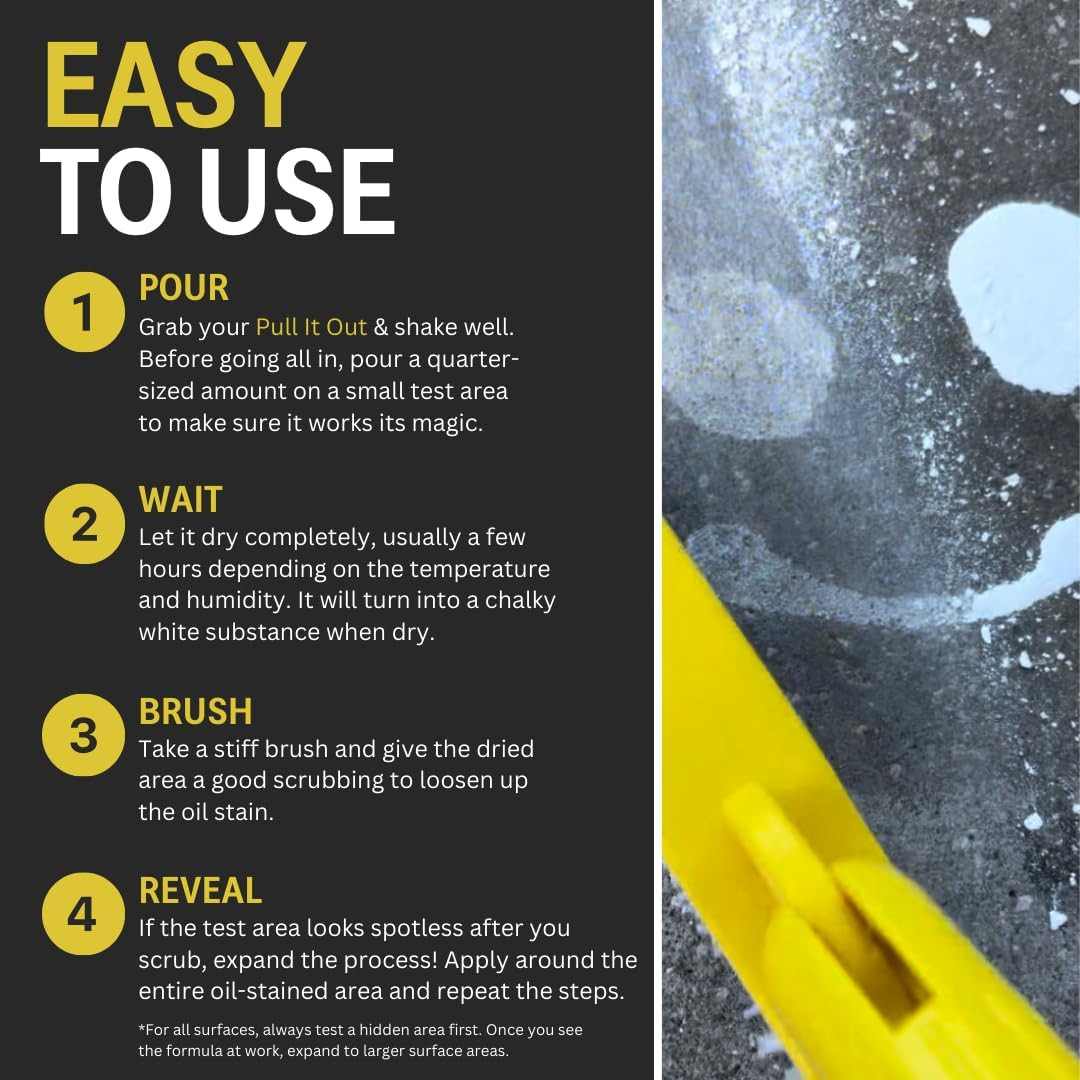 Chomp Pull It Out Oil/Stain Remover for Concrete, Grease, Remover for Garage ..