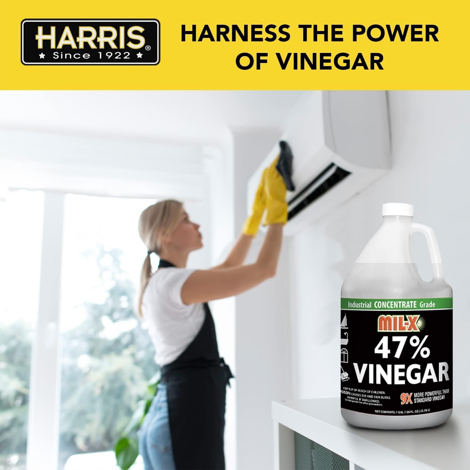 47% Vinegar, Ultra Concentrated, Industrial, Extra Strength, 1 Gallon, 10X Power