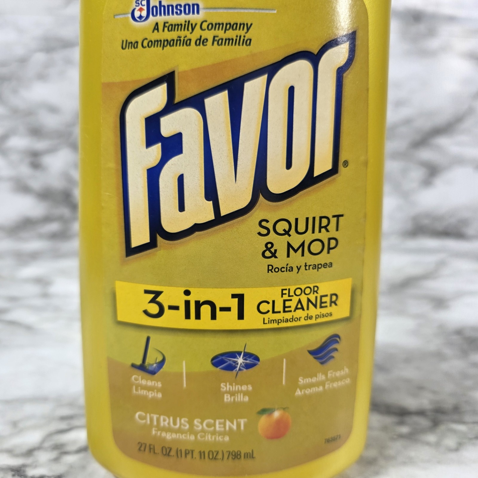 Favor 3-in-1 Floor Cleaner Restores Protects Wood Laminate cork 27 oz Vtg New