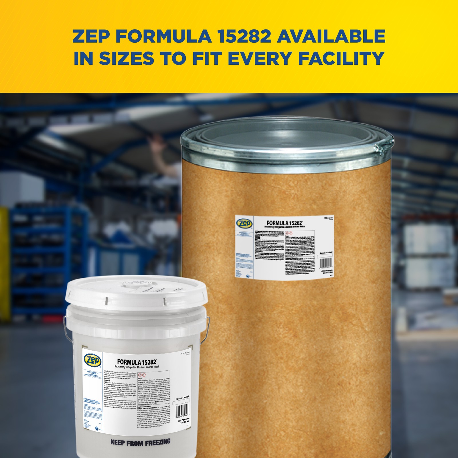 Zep Formula 15282 Recirculating Detergent for Aluminum and Ferrous Metals – 35