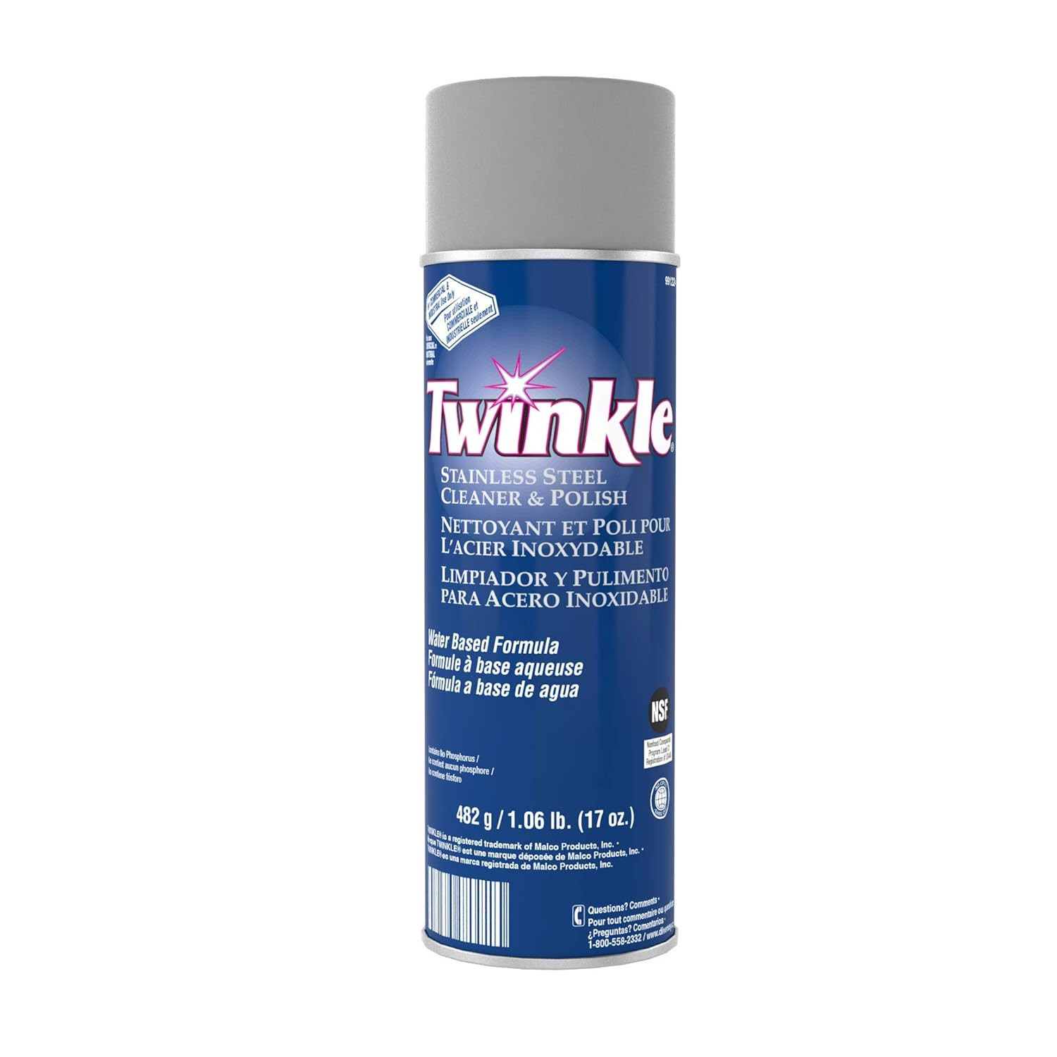 991224 Twinkle Stainless Steel Cleaner & Polish, Removes Tarnish from Brass, Alu