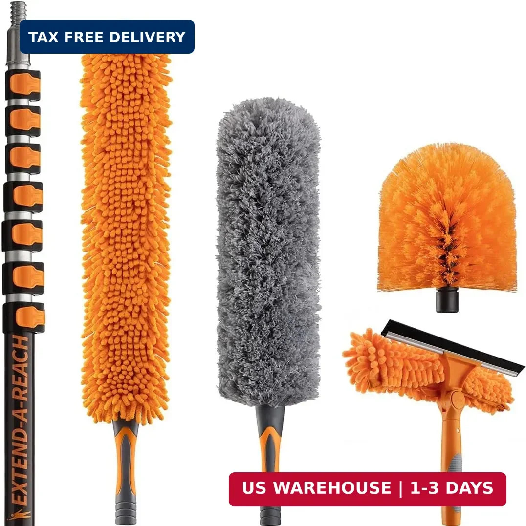 36 Foot High Reach Duster Kit with 5-30 ft Extension Pole // High Ceiling Dustin