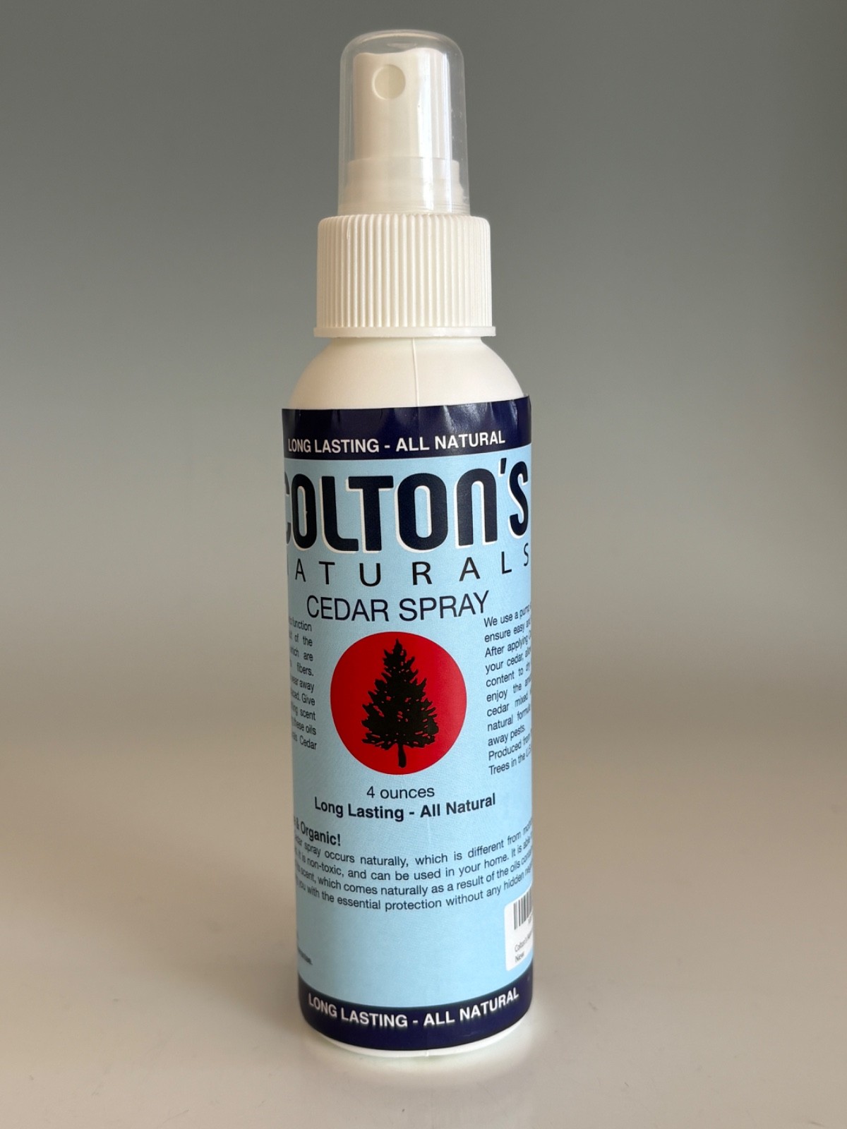Colton’s Natural Cedar Spray – 4 ounce – With Lavender Extract – Non-Chemical