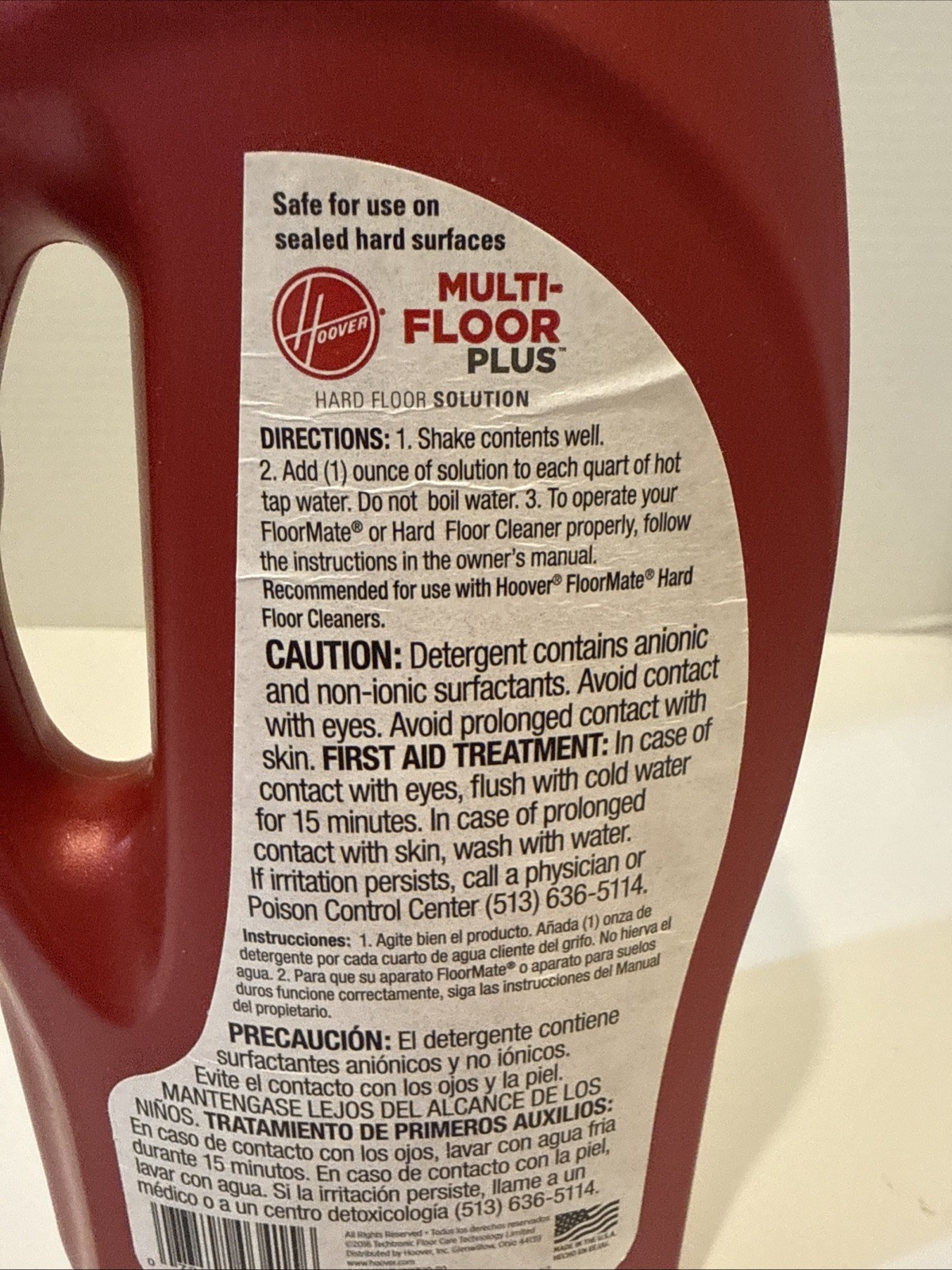 Hoover Multi-floor Plus 2 x Concentrate Cleaning Solution – 32oz 3/4 Full