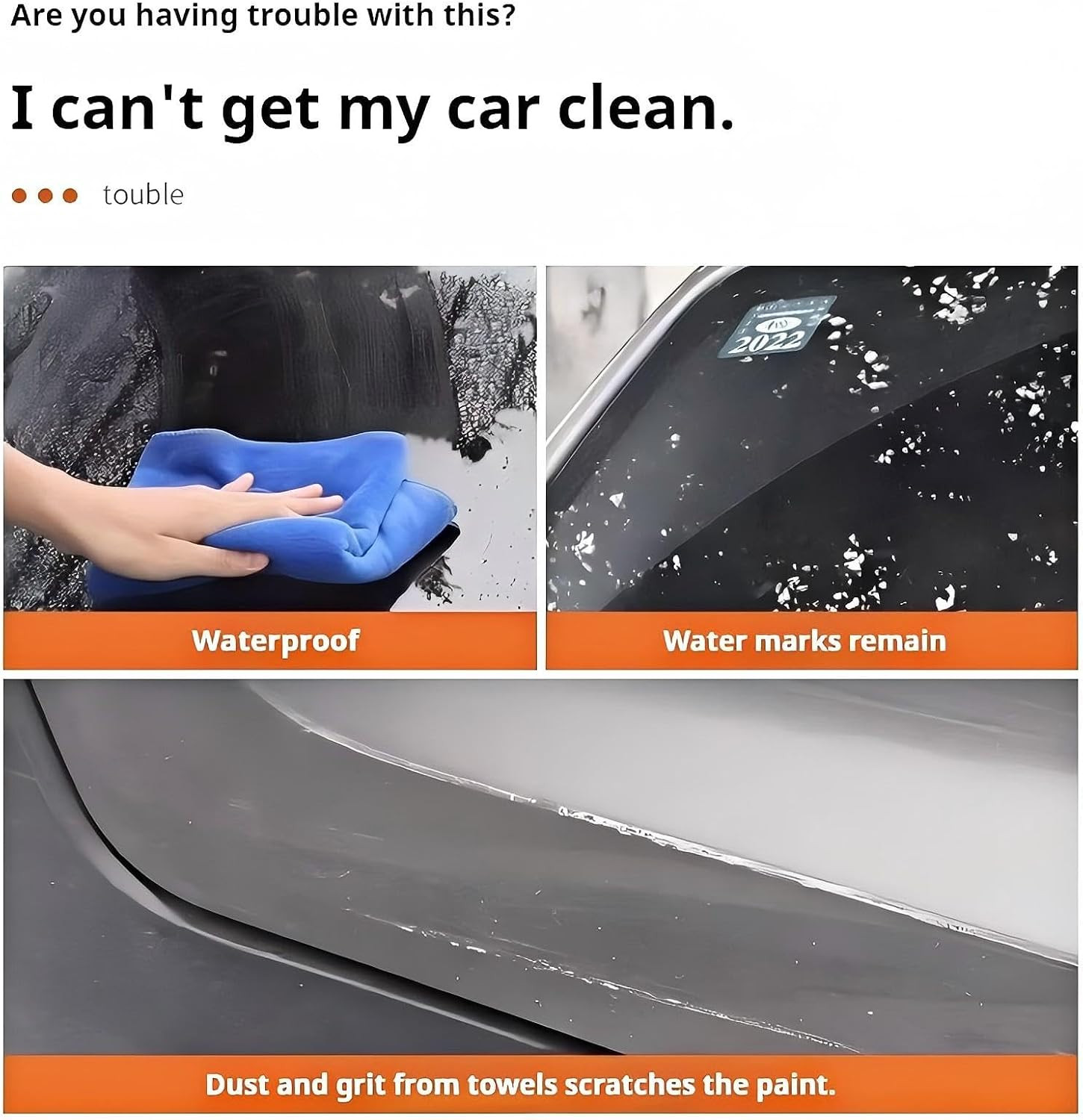 4-Pack 12-Inch Silicone Car Squeegee, Flexible Auto Water Blade Wiper for Car Wi