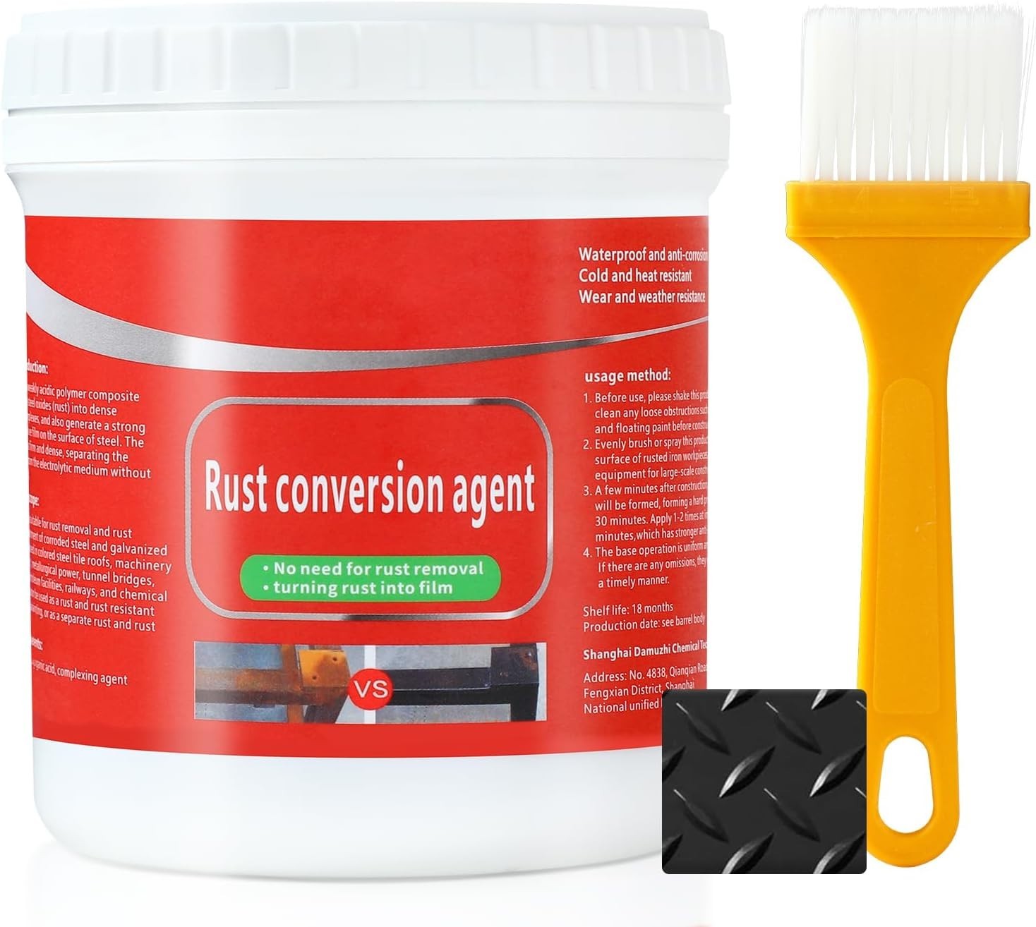 Waterproof Rust Renovator with Brush – 300g for Long-Lasting Metal Shine