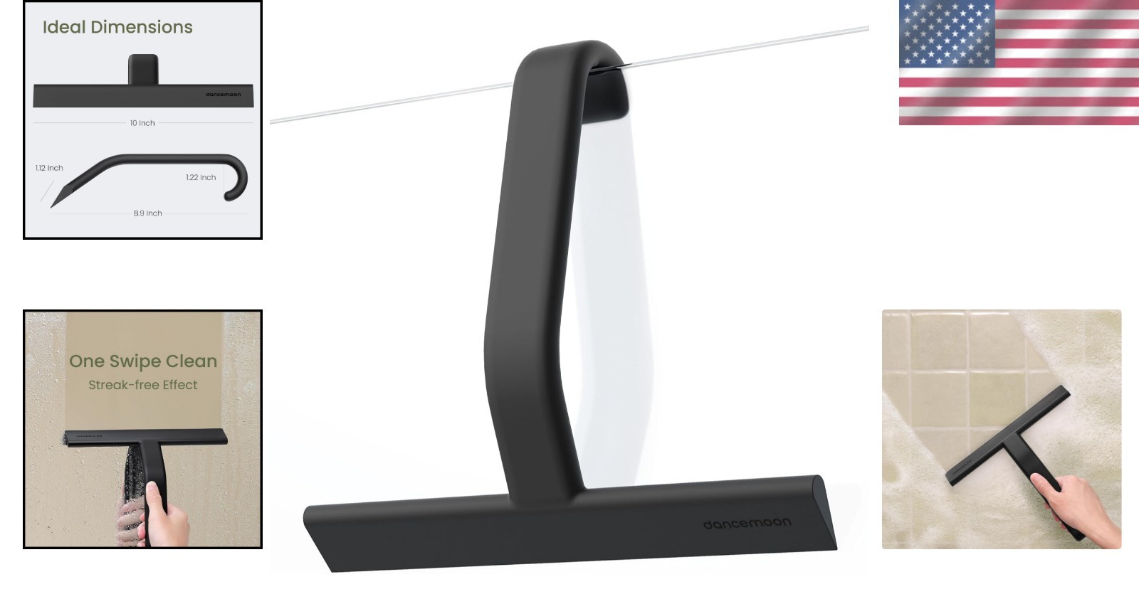 10-Inch Silicone Shower Squeegee – Tool for Effortless Cleaning
