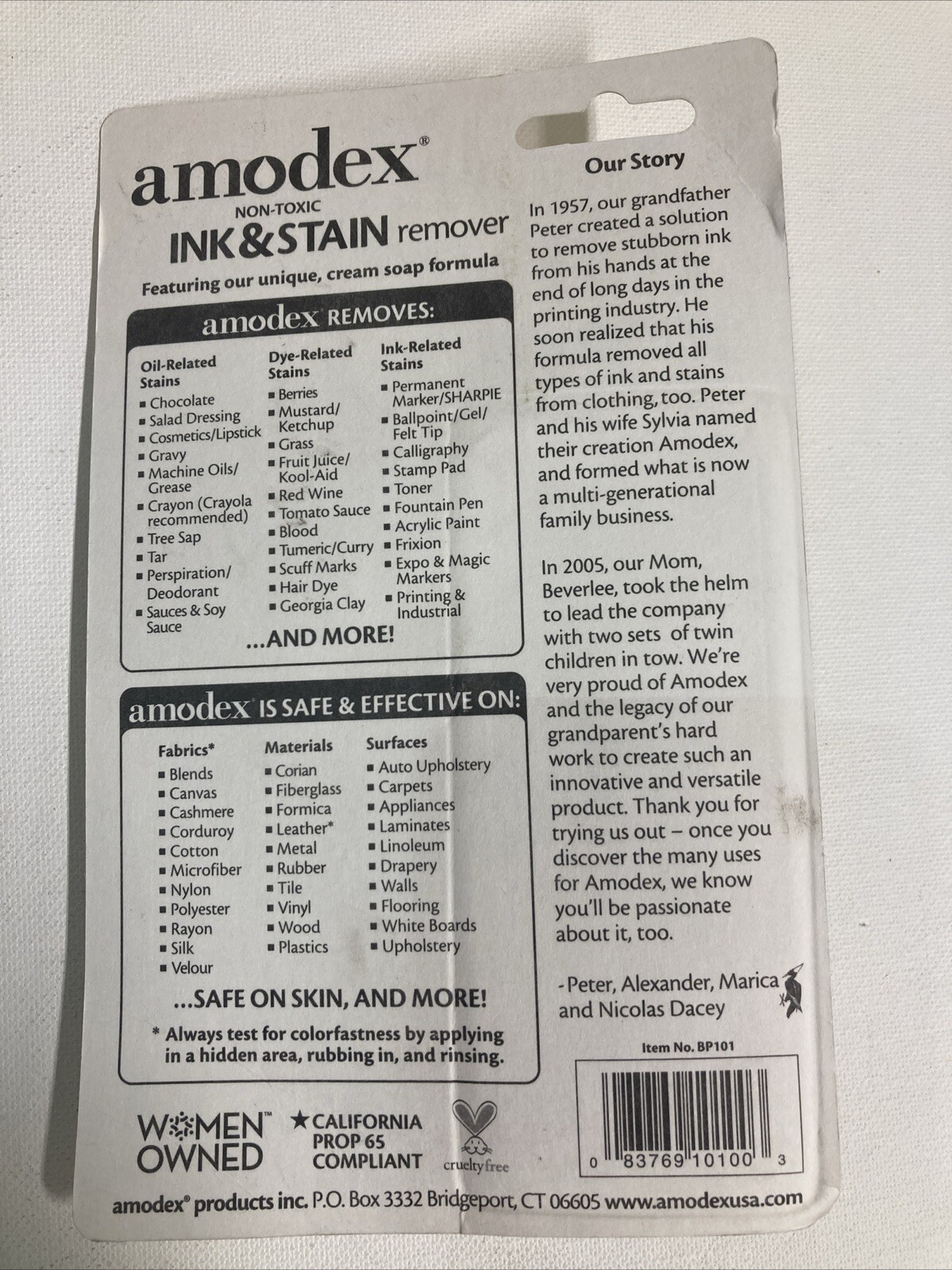Amodex Ink & Stain Remover 1oz Bottle NEW