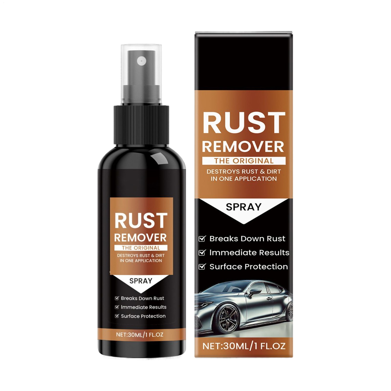 Nexa Rust Remover Metal Spray, 1 Fl.oz Fast Automotive Rust Removal