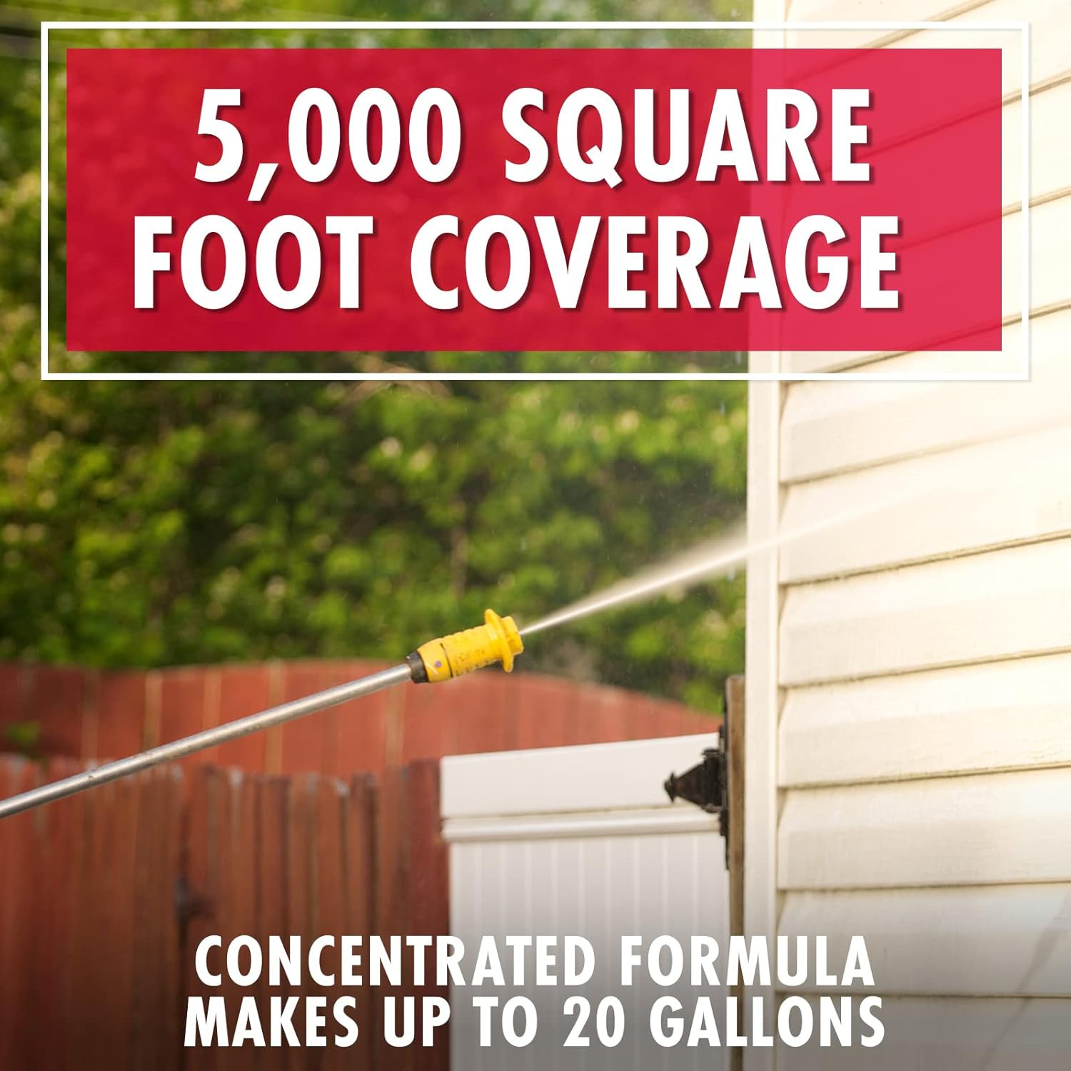 Pressure Washer Concentrated Cleaner – Power Cleans Stains from Algae, Mold & Mi