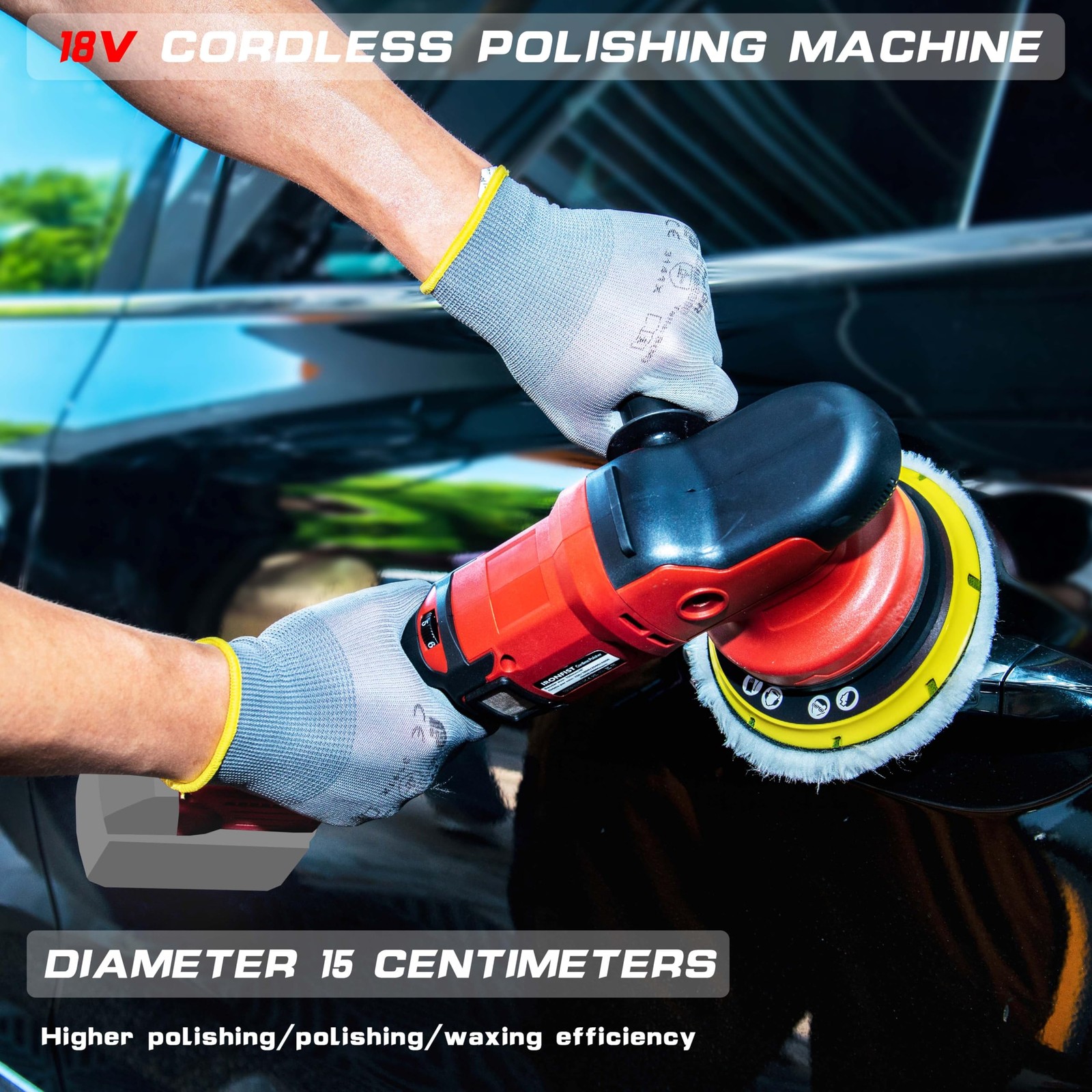 Cordless 6in Orbital Polisher for Milwaukee M18 Battery Brushless Tool Only