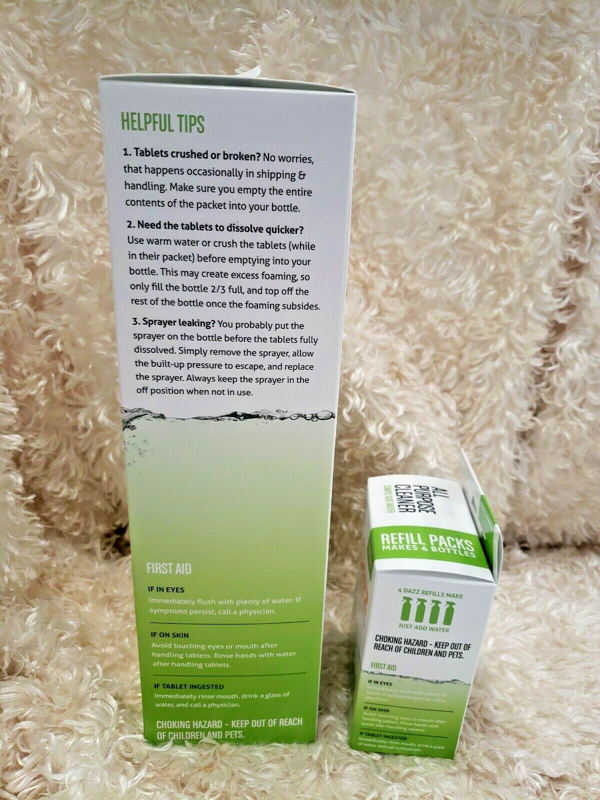 DAZZ All Purpose Cleaner Starter Kit & Refill Packs-Lemon Guava Lot/2 NEW!