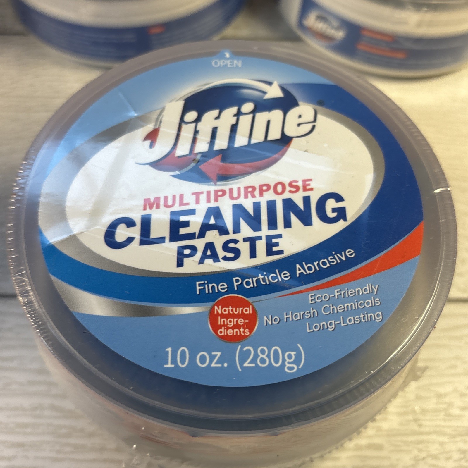Lot of 3 10 oz. Jiffine Multipurpose Cleaning Paste Abrasive Miracle All Purpose