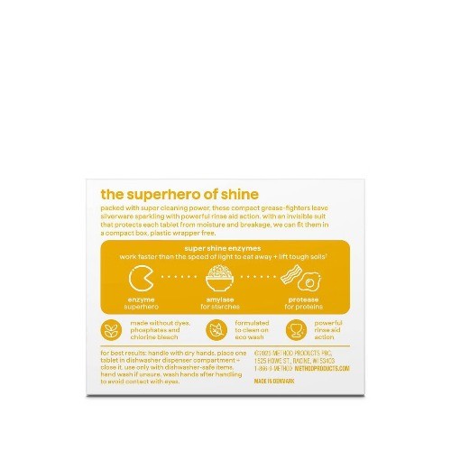 Method Super Shine Dishwasher Tablets Powered by Enzymes