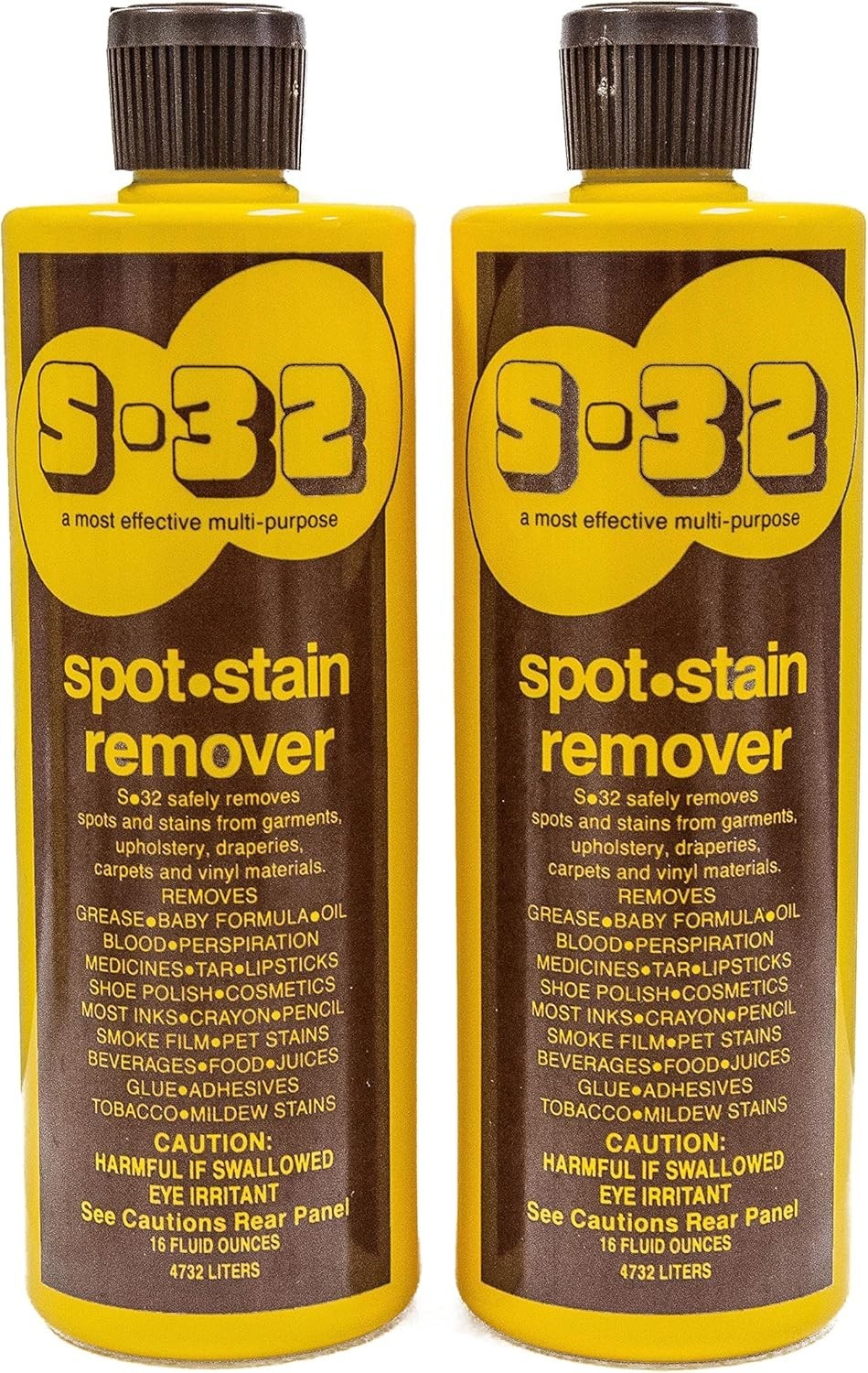 S-32 Spot Stain Remover, Safely Removes Stubborn Spots,15.2 Ounces, 2 Pack