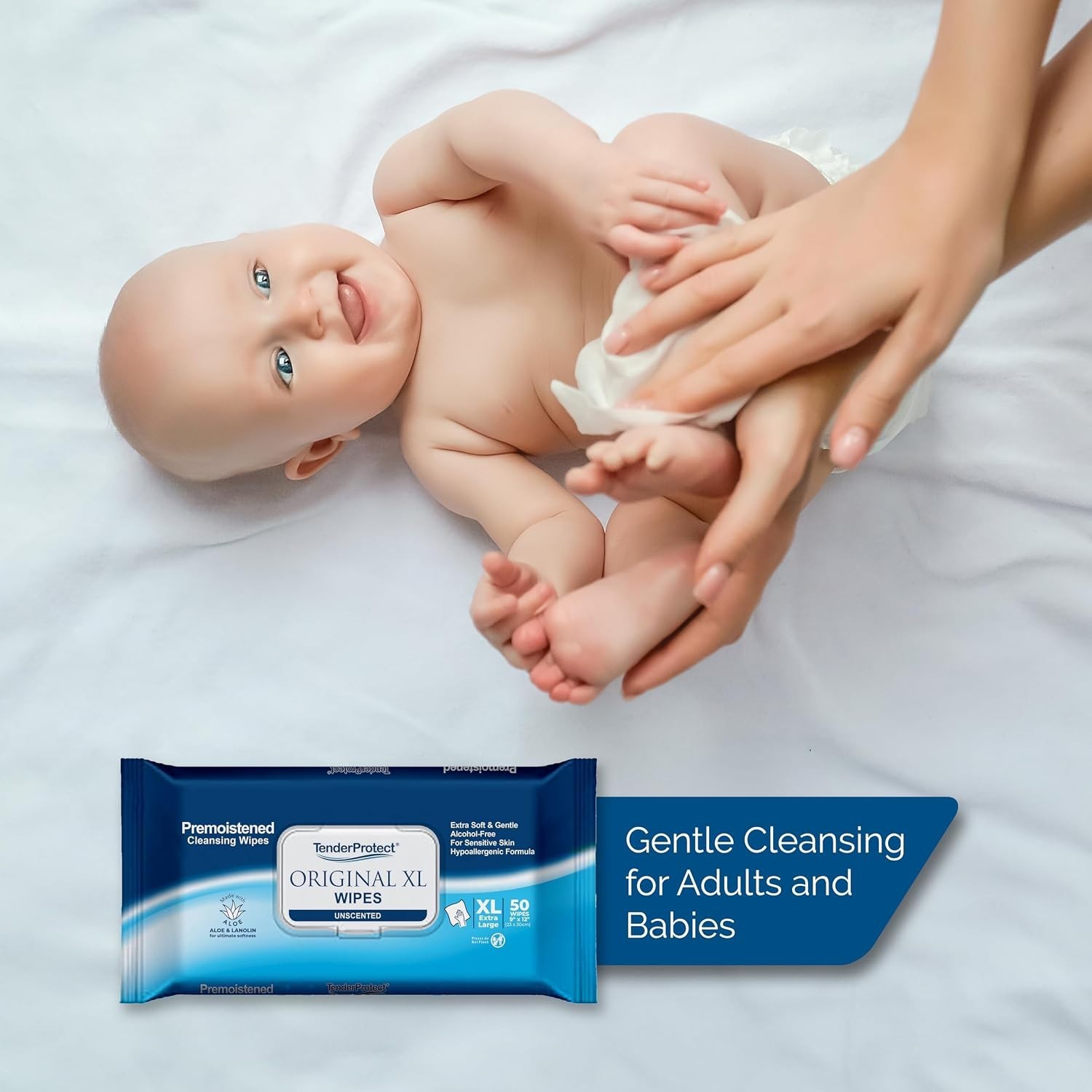 Gentle Adult Wipes 600 Ct, Incontinence, Sensitive Skin