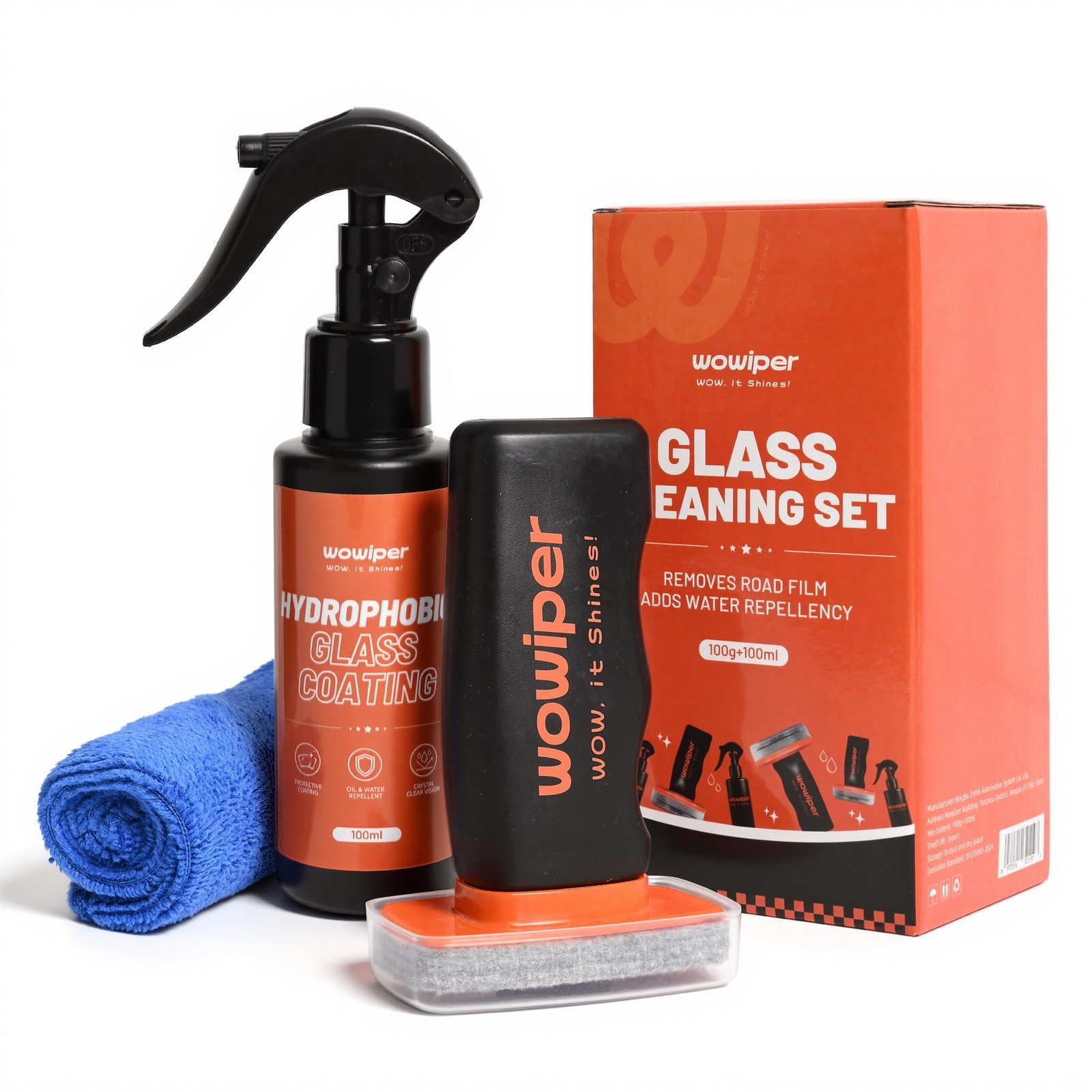 Windshield Glass Coating Kit, 100g Glass Prep Cleaner + 100ml Rain Repellent …