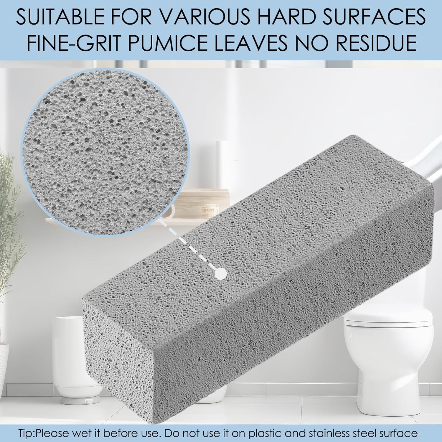 12 Pack Pumice Stone Toilet Bowl Cleaner with Extra Long Handle, Pumice Stone fo