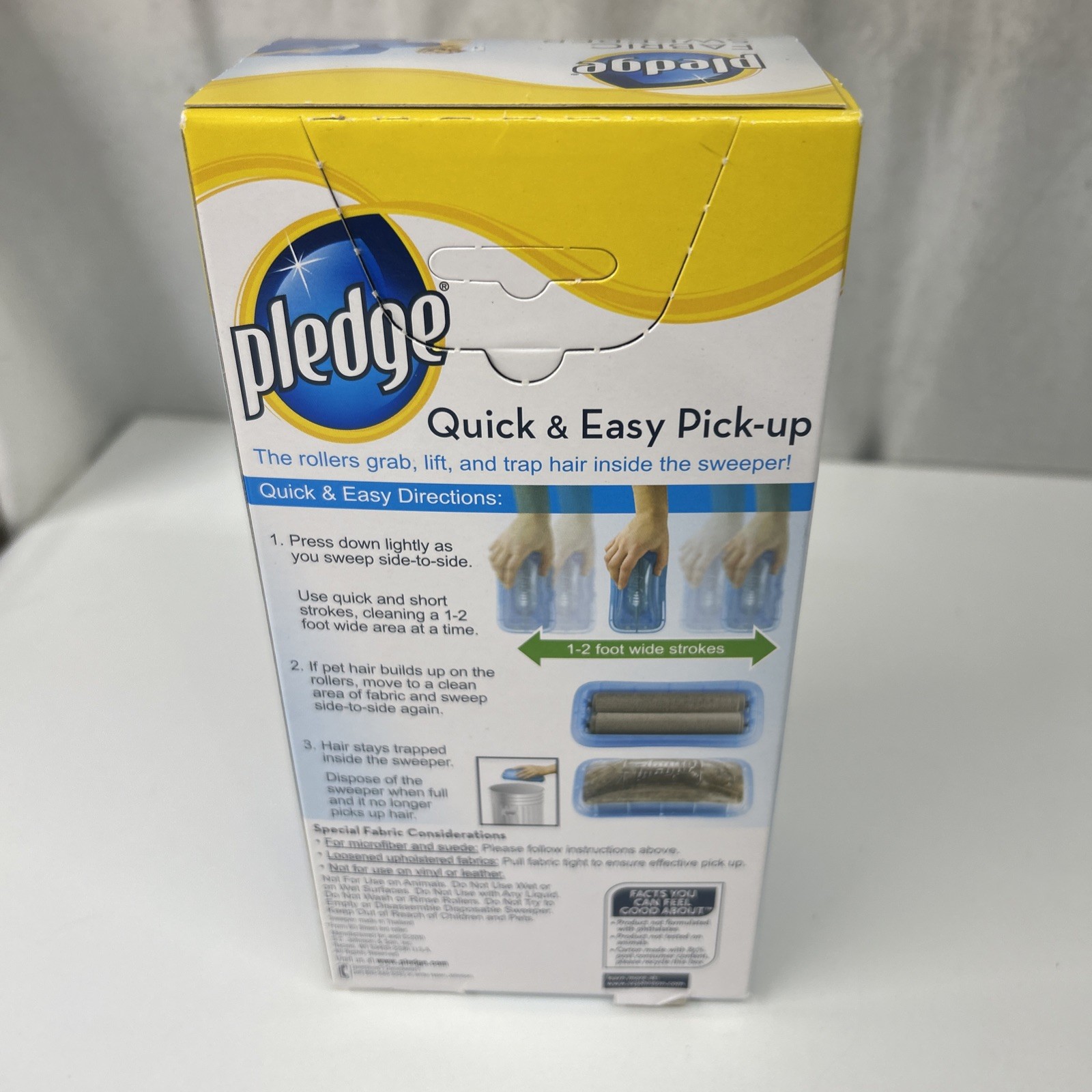 Pledge Fabric Sweeper for Pet Hair 1 Multi-Use Disposable SEALED
