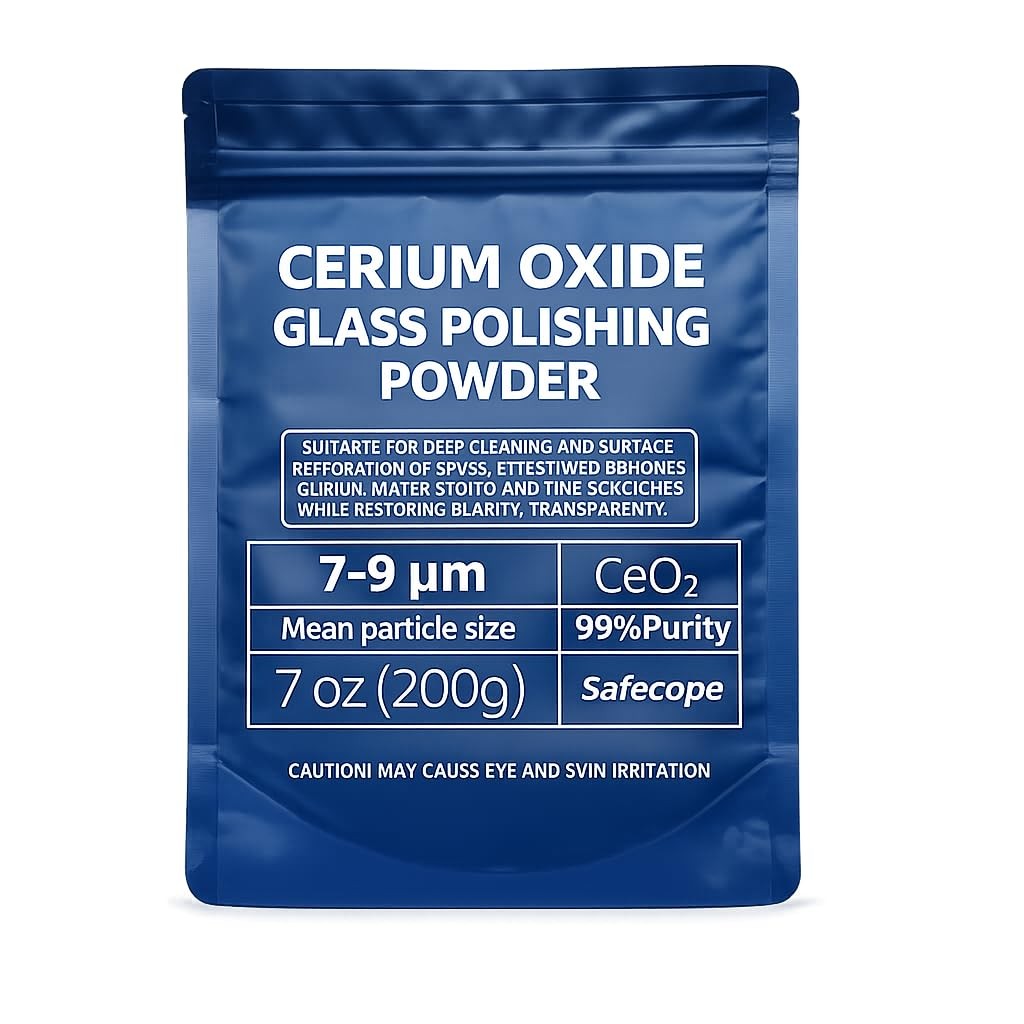 Glass Polishing Powder Cerium Oxide 7oz 200g Removes Scratches Water Spots for A