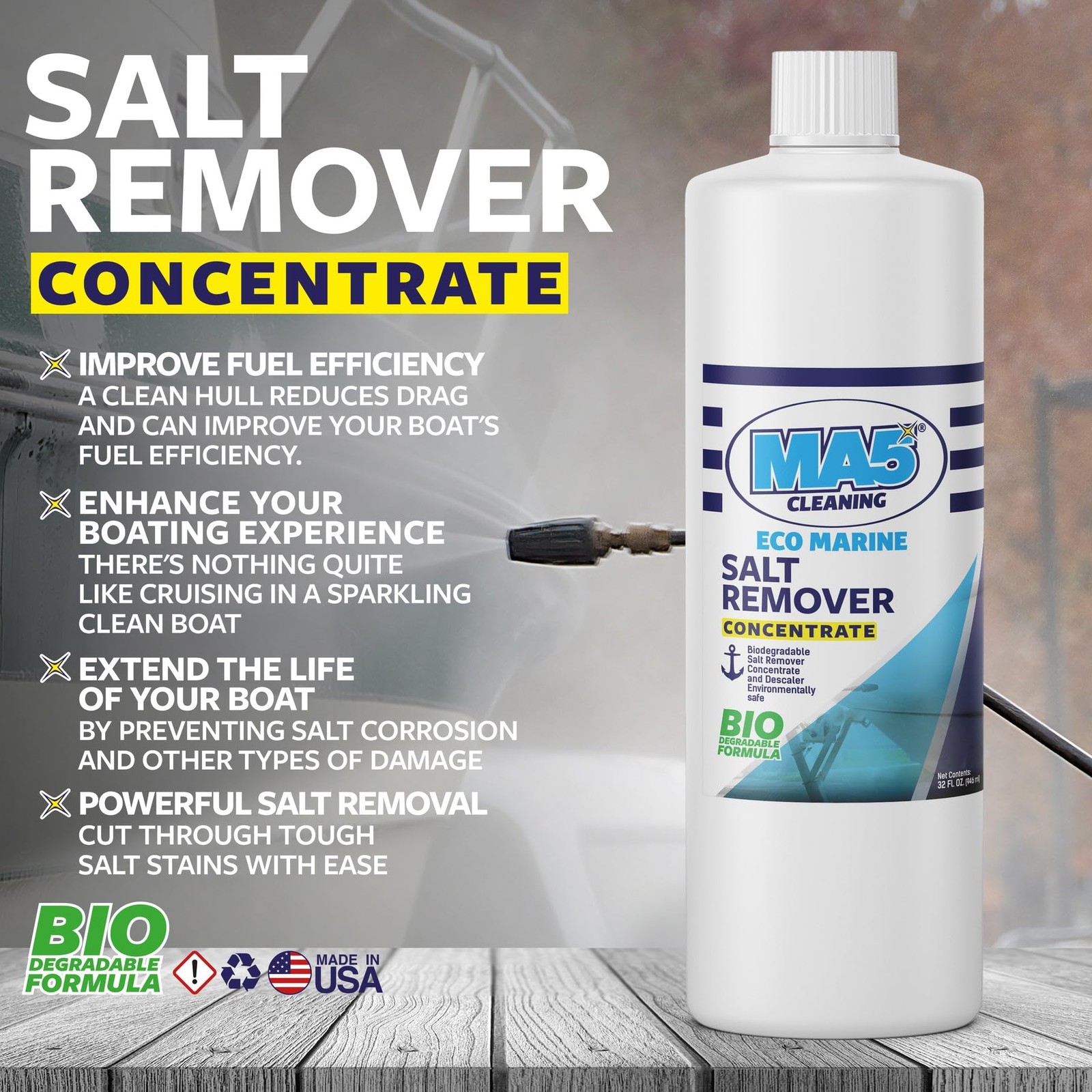MA5x EcoMarine Salt Remover Concentrate | Biodegradable Descaler & Corrosion …