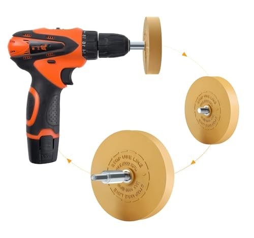 2 Pack Decal Remover Eraser Wheel Rubber Eraser Wheel for Drill Removes Car Stri