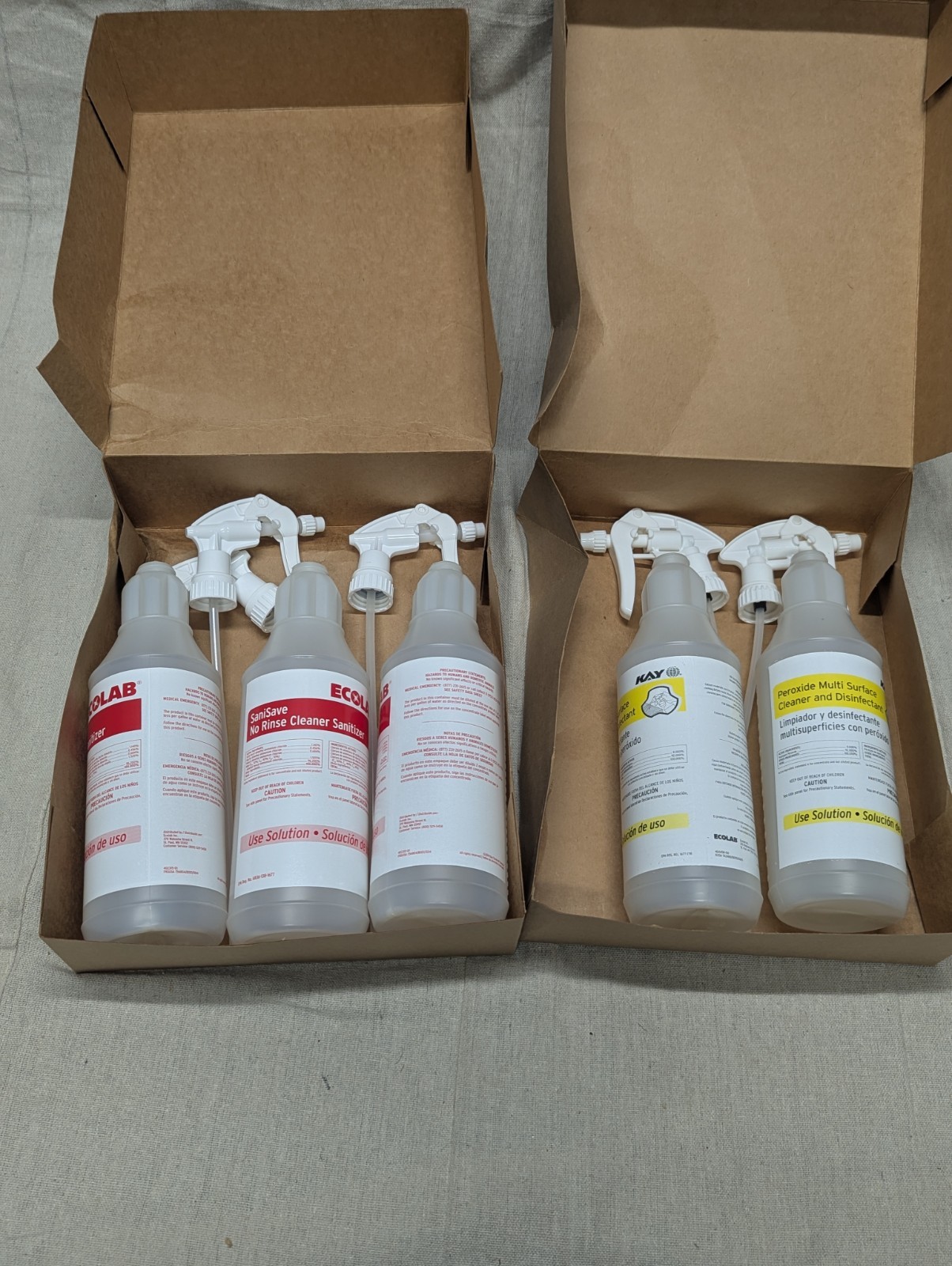 Kay Ecolab 32oz Plastic Trigger Spray Bottles 5 pk Empty