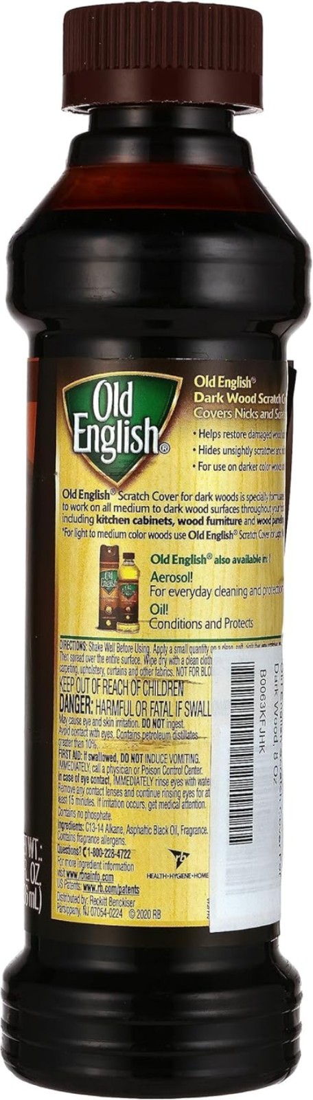 8oz Dark Wood Scratch Cover Liquid Polish – Revive Kitchen Cabinets & Furniture