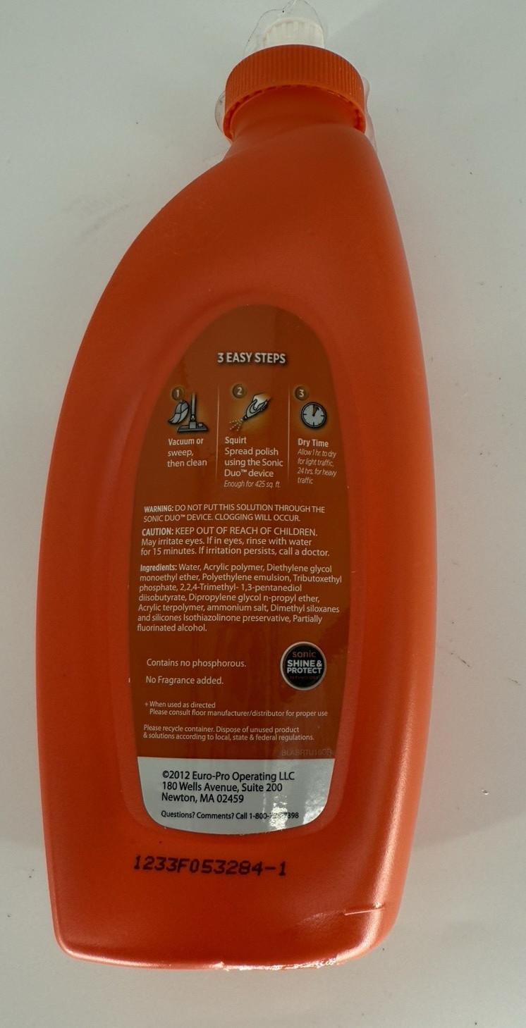 EMPTY SHARK Wood & Hard Floor Polish 16 Oz High Gloss Restores Protects NO FLUID