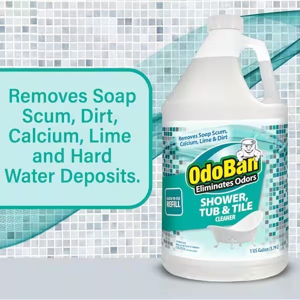 OdoBan 1 Gal. Shower Tub &Tile Cleaner Refill (Ready-To-Use) Powerful Bathroom