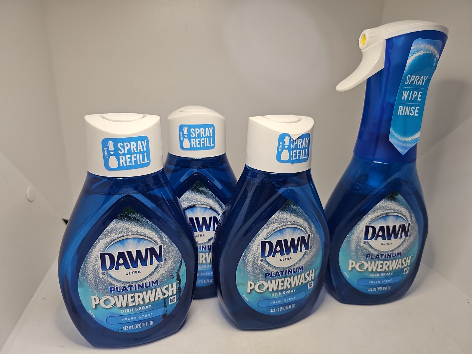 Platinum Powerwash Dish Spray, Dish Soap, Fresh Scent Bundle(4pack)16oz.