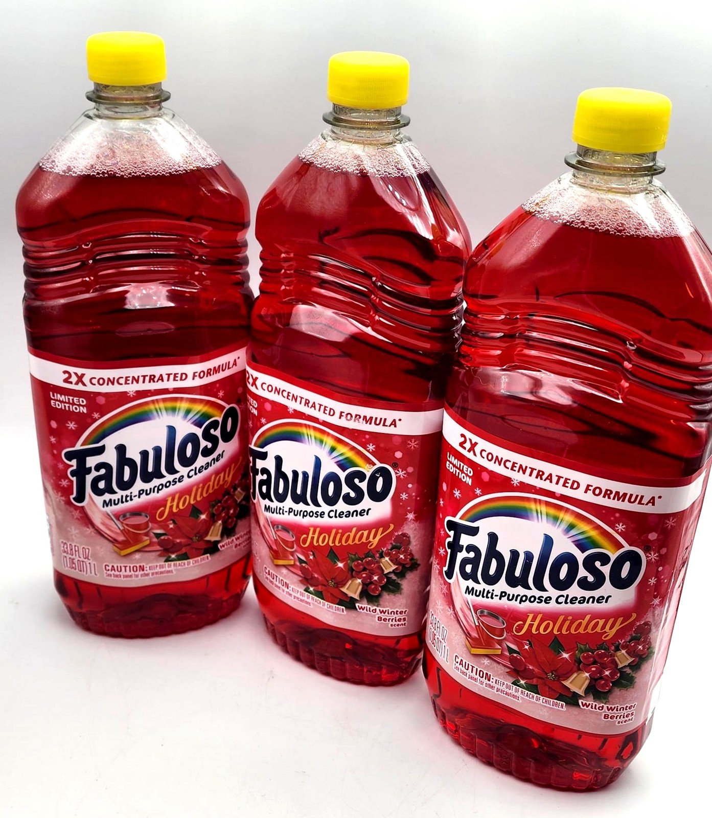3 Fabuloso Holiday Multi-Purpose Cleaner 2X Concentrated Wild Winter Berries Lot
